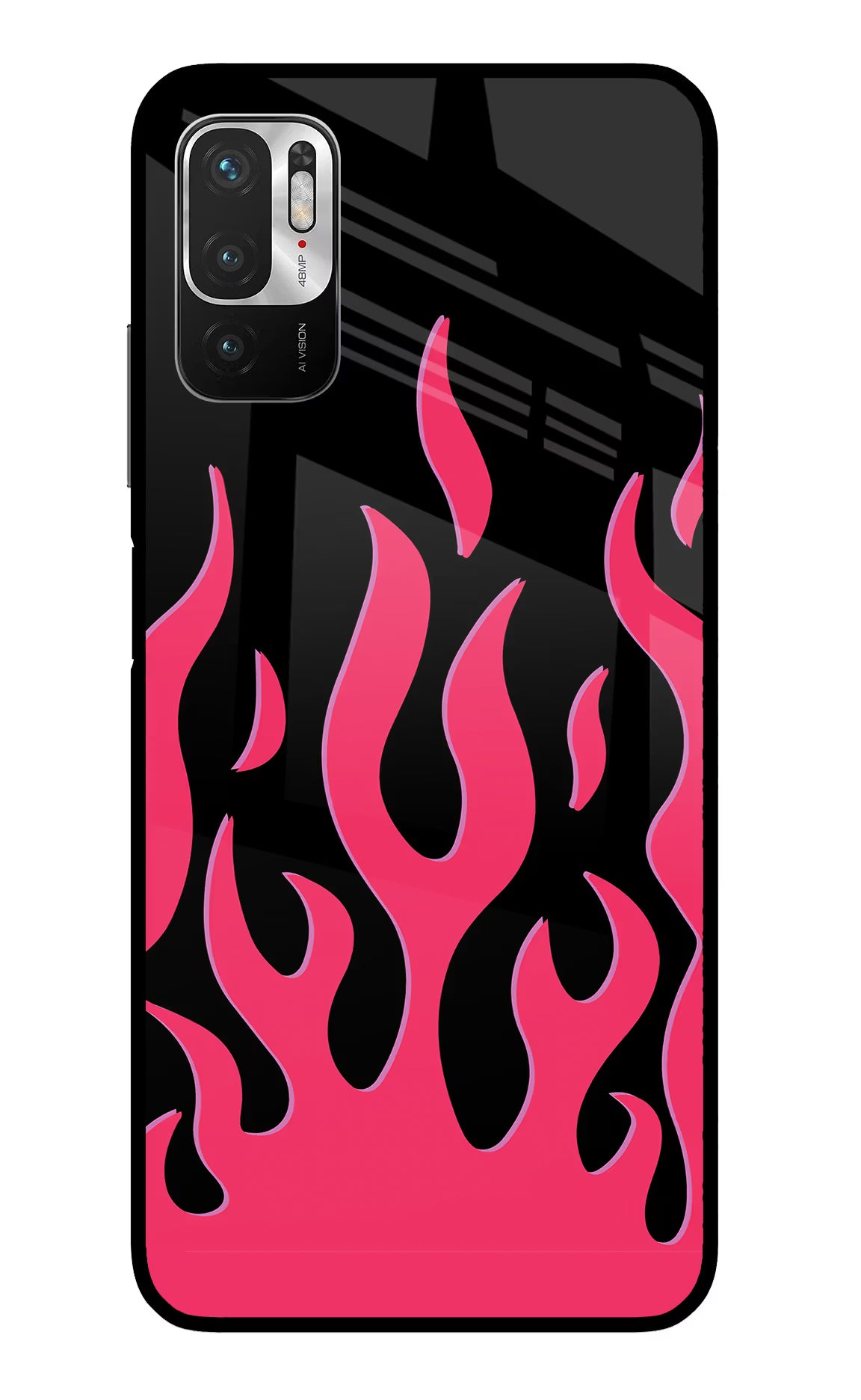 Fire Flames Redmi Note 10T 5G Back Cover - Fire Flames Redmi Note 10T 5G Glass Case Back Cover by Casekaro Fire Flames Redmi Note 10T 5G Glass Case Back Cover by Casekaro