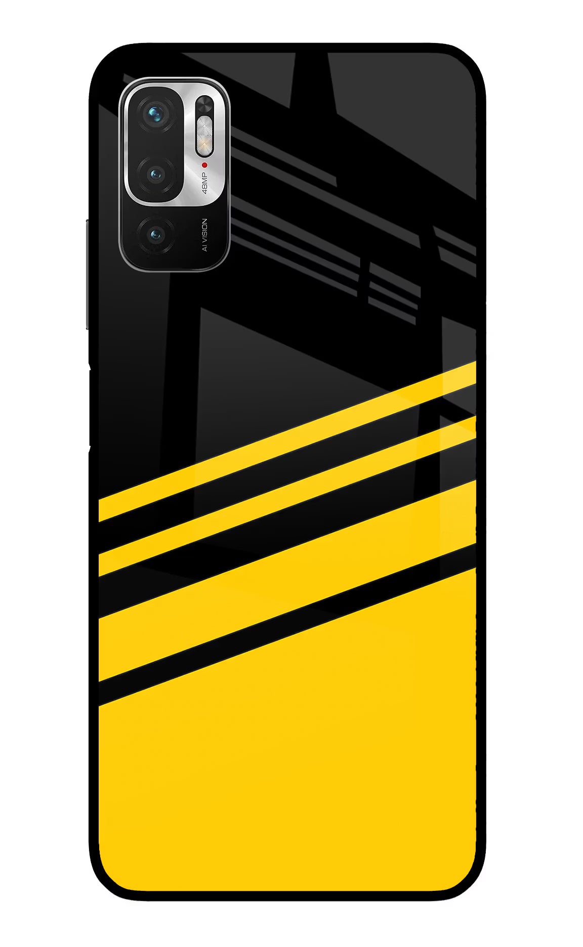 Yellow Shades Redmi Note 10T 5G Back Cover - Yellow Shades Redmi Note 10T 5G Glass Case Back Cover by Casekaro Yellow Shades Redmi Note 10T 5G Glass Case Back Cover by Casekaro