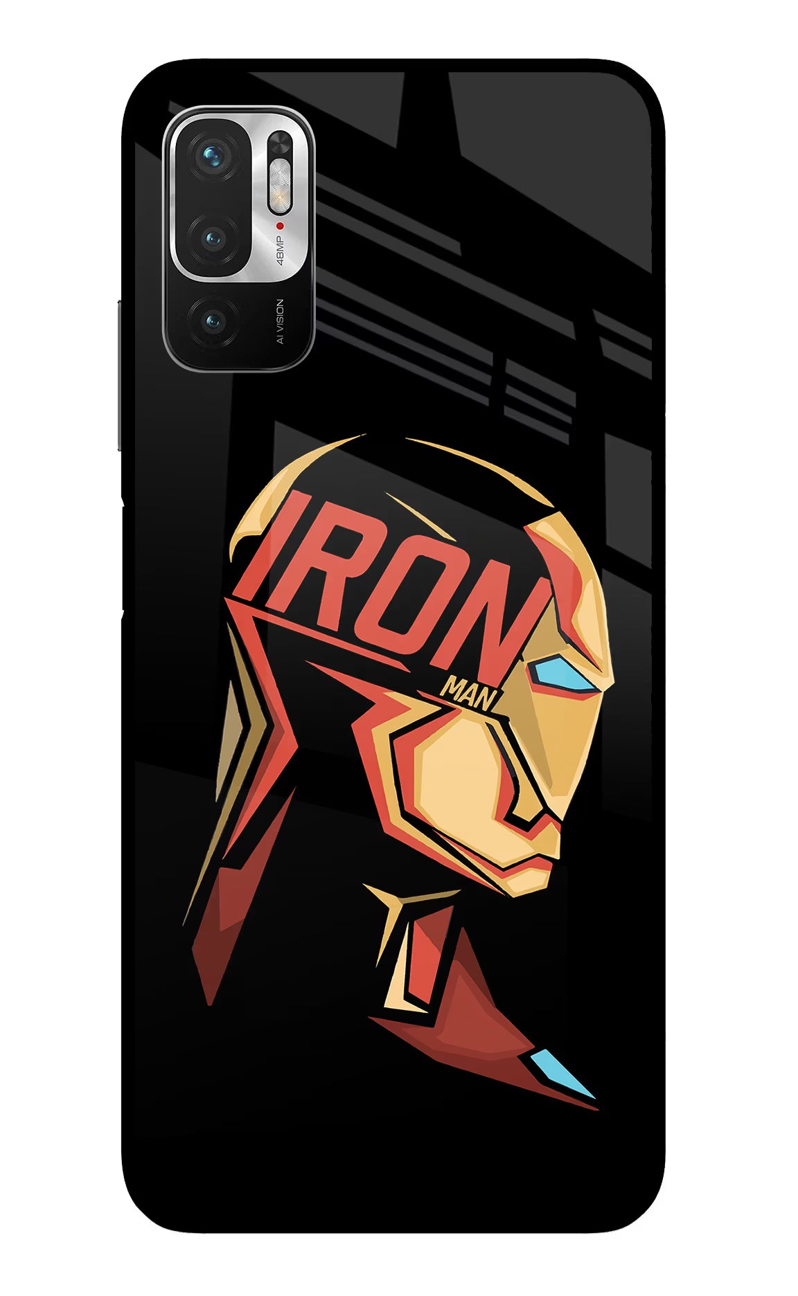 IronMan Redmi Note 10T 5G Glass Case - IronMan Redmi Note 10T 5G Glass Case IronMan Redmi Note 10T 5G Glass Case