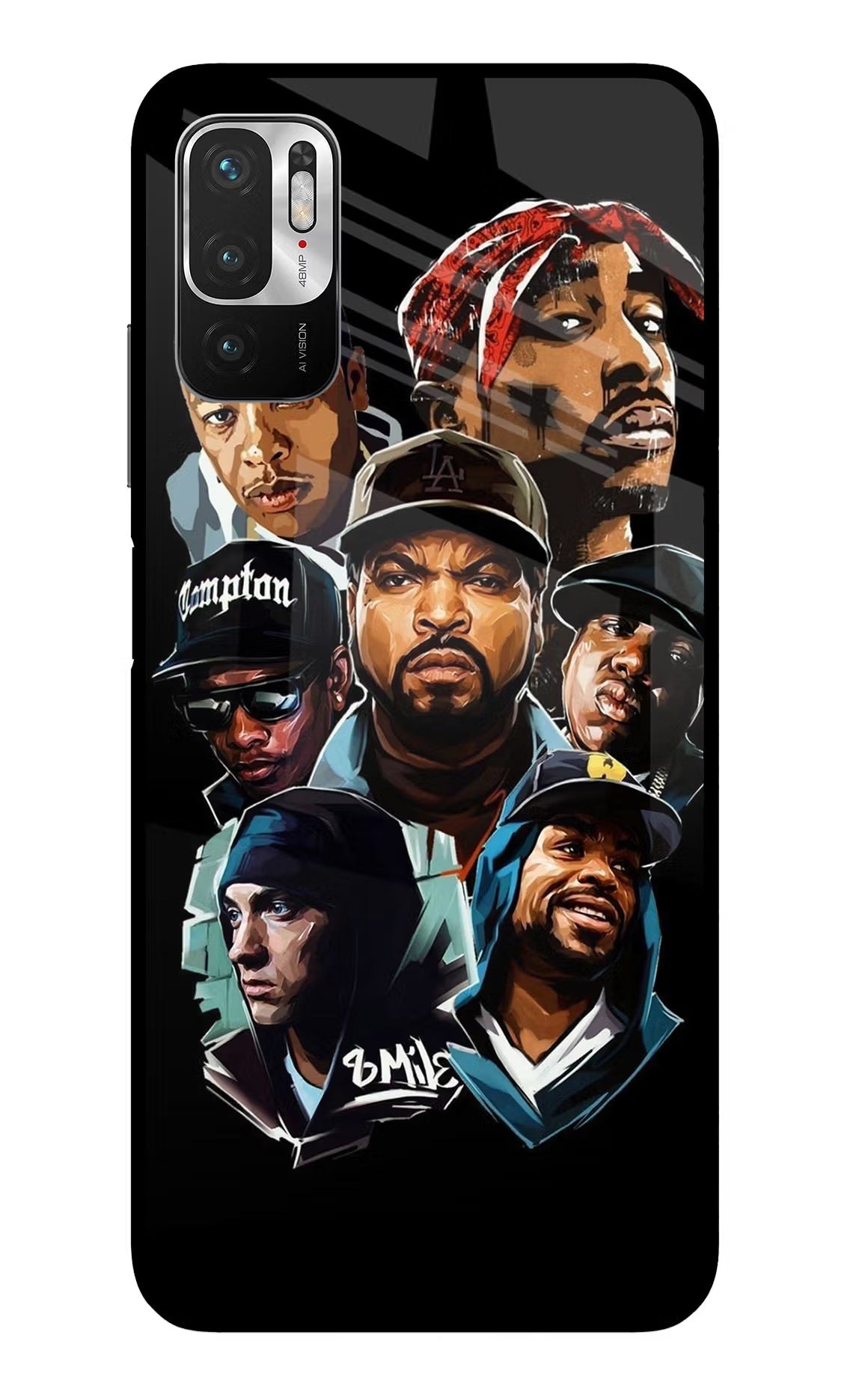 Rappers Redmi Note 10T 5G Glass Case - Rappers Redmi Note 10T 5G Glass Case Rappers Redmi Note 10T 5G Glass Case