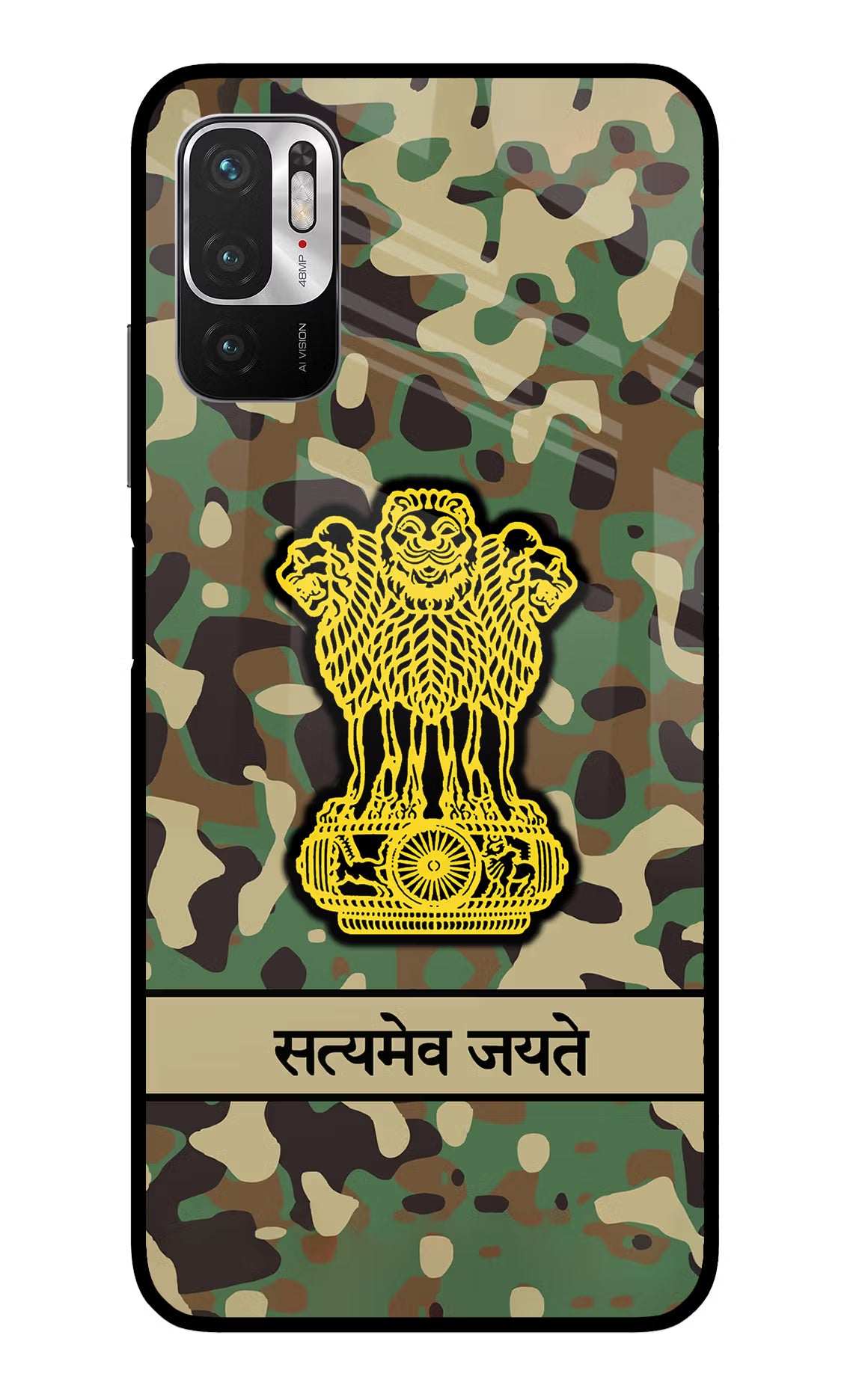 Satyamev Jayate Army Redmi Note 10T 5G Glass Case - Satyamev Jayate Army Redmi Note 10T 5G Glass Case Satyamev Jayate Army Redmi Note 10T 5G Glass Case