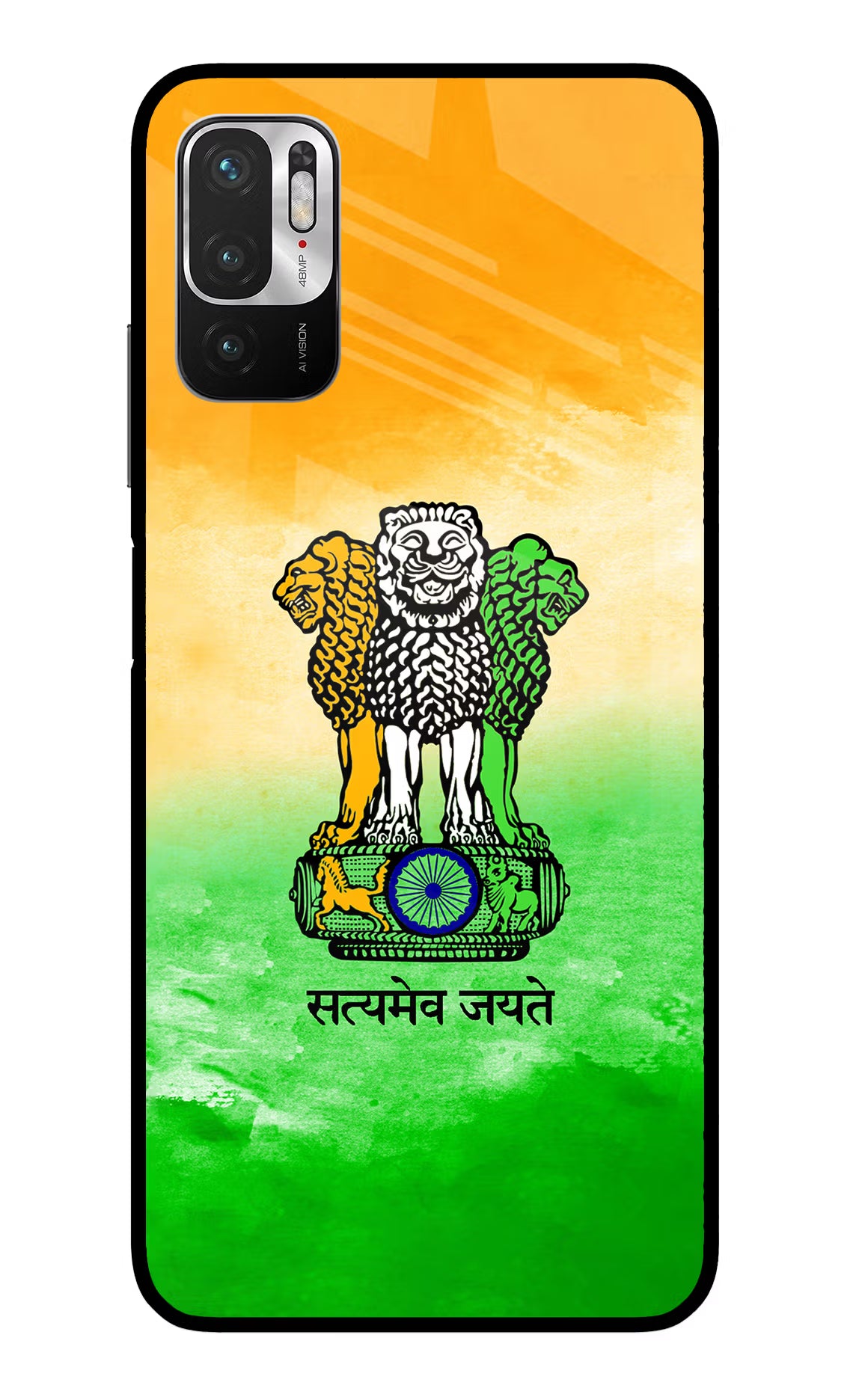 Satyamev Jayate Flag Redmi Note 10T 5G Glass Case - Satyamev Jayate Flag Redmi Note 10T 5G Glass Case Satyamev Jayate Flag Redmi Note 10T 5G Glass Case