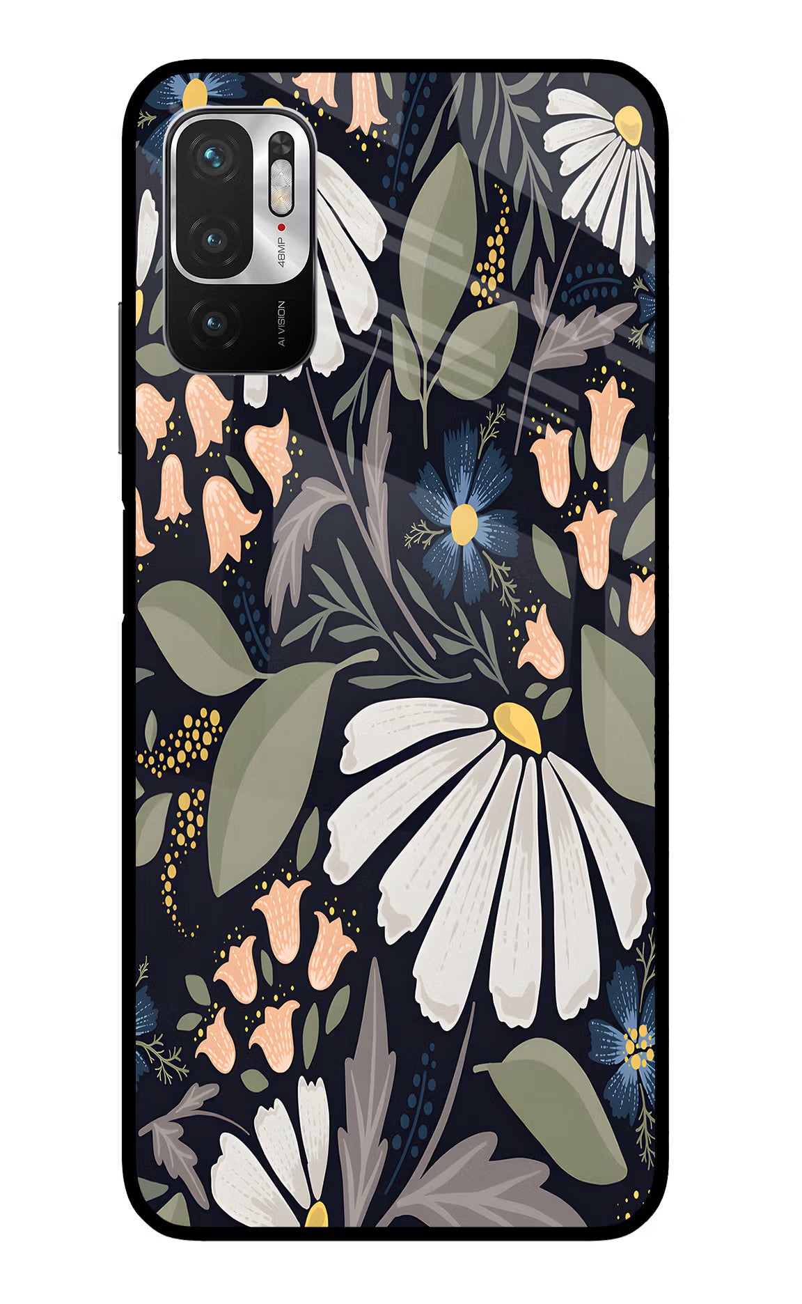 Flowers Art Redmi Note 10T 5G Glass Case - Flowers Art Redmi Note 10T 5G Glass Case Flowers Art Redmi Note 10T 5G Glass Case