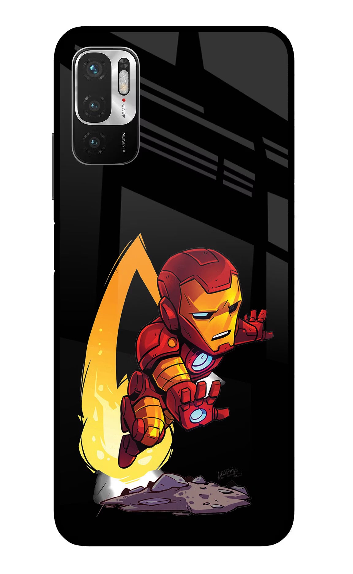IronMan Redmi Note 10T 5G Glass Case - IronMan Redmi Note 10T 5G Glass Case IronMan Redmi Note 10T 5G Glass Case