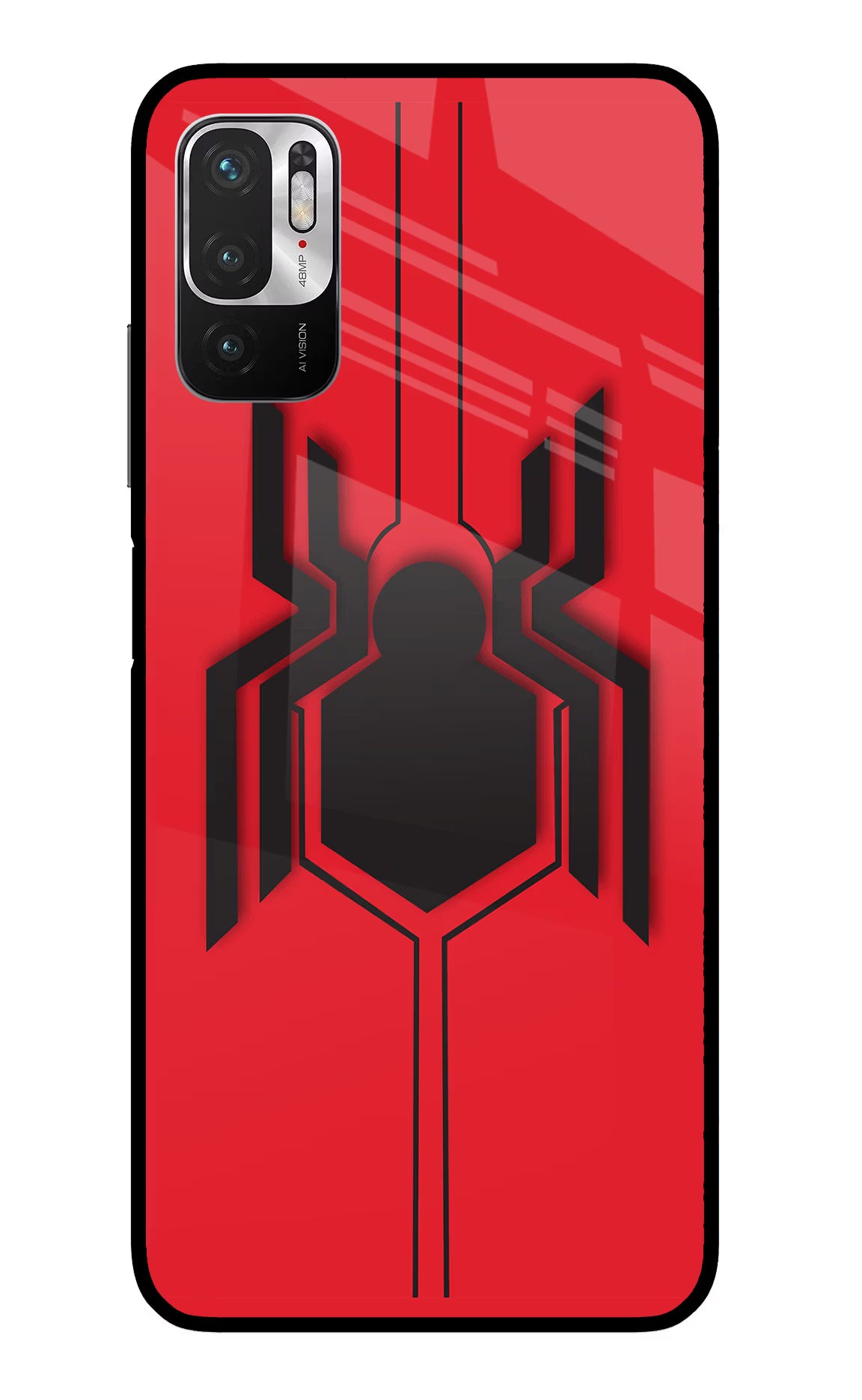 Spider Redmi Note 10T 5G Back Cover - Spider Redmi Note 10T 5G Glass Case Back Cover by Casekaro Spider Redmi Note 10T 5G Glass Case Back Cover by Casekaro