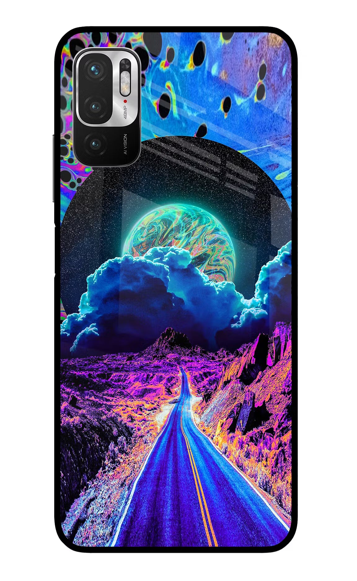 Psychedelic Painting Redmi Note 10T 5G Glass Case - Psychedelic Painting Redmi Note 10T 5G Glass Case Psychedelic Painting Redmi Note 10T 5G Glass Case