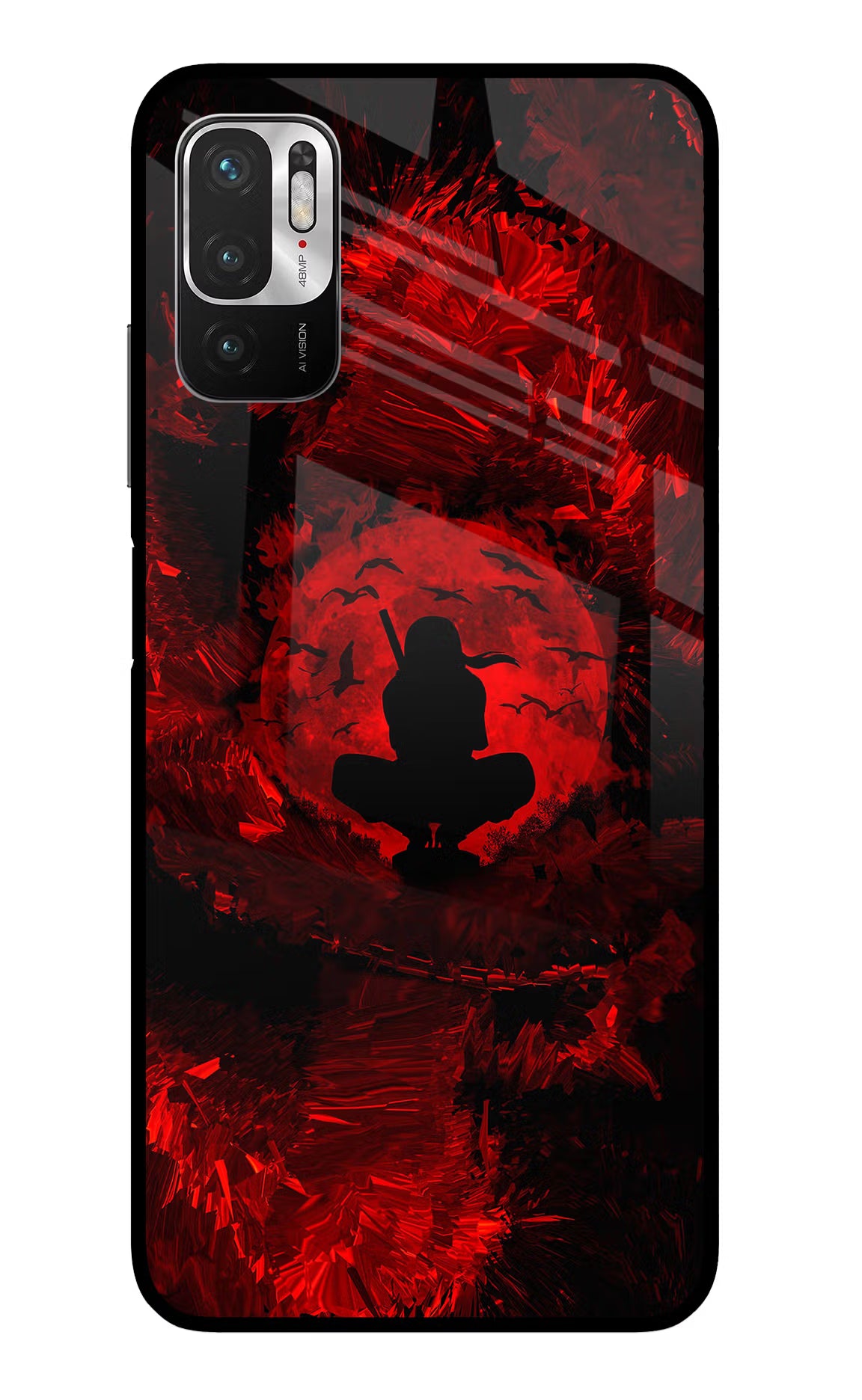Itachi Uchiha Redmi Note 10T 5G Back Cover - Itachi Uchiha Redmi Note 10T 5G Glass Case Back Cover by Casekaro Itachi Uchiha Redmi Note 10T 5G Glass Case Back Cover by Casekaro