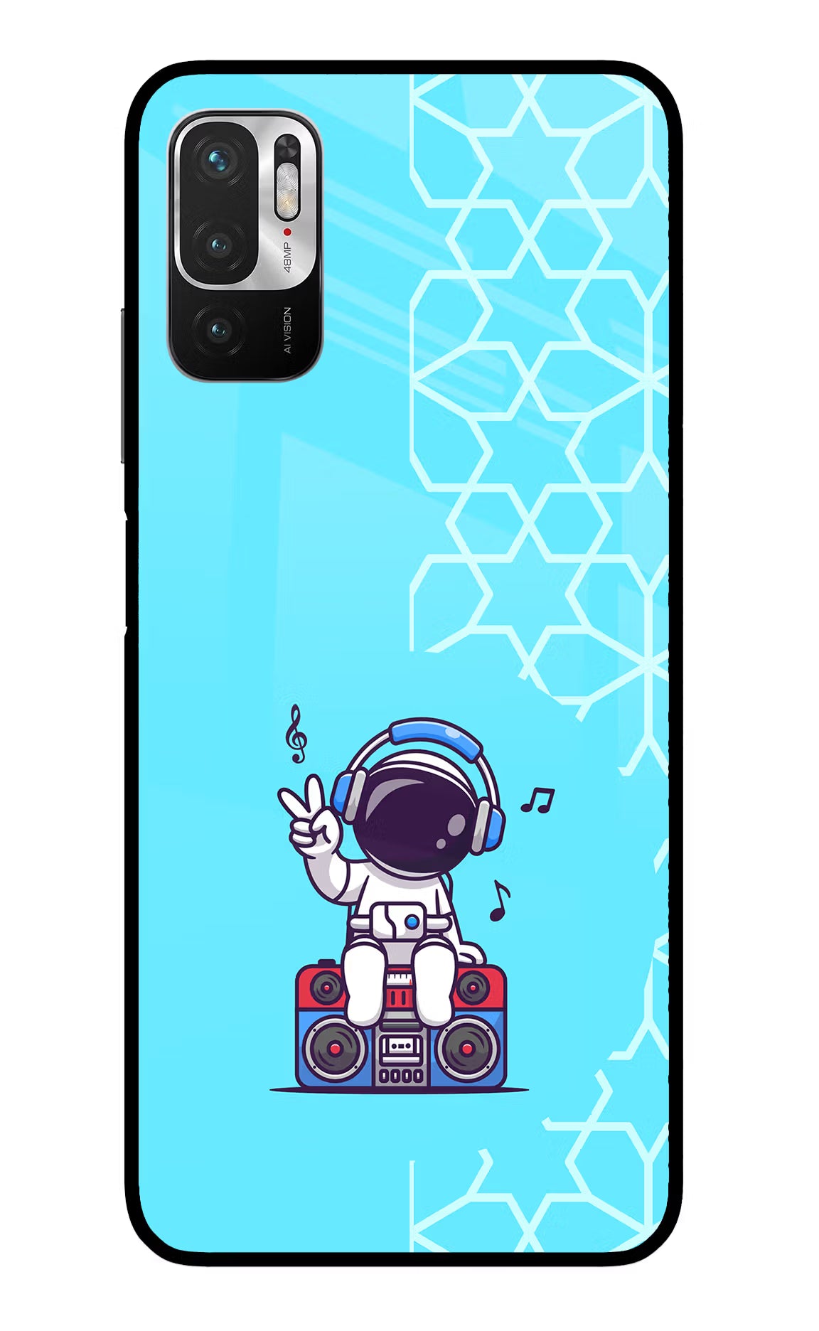 Cute Astronaut Chilling Redmi Note 10T 5G Back Cover - Cute Astronaut Chilling Redmi Note 10T 5G Glass Case Back Cover by Casekaro Cute Astronaut Chilling Redmi Note 10T 5G Glass Case Back Cover by Casekaro