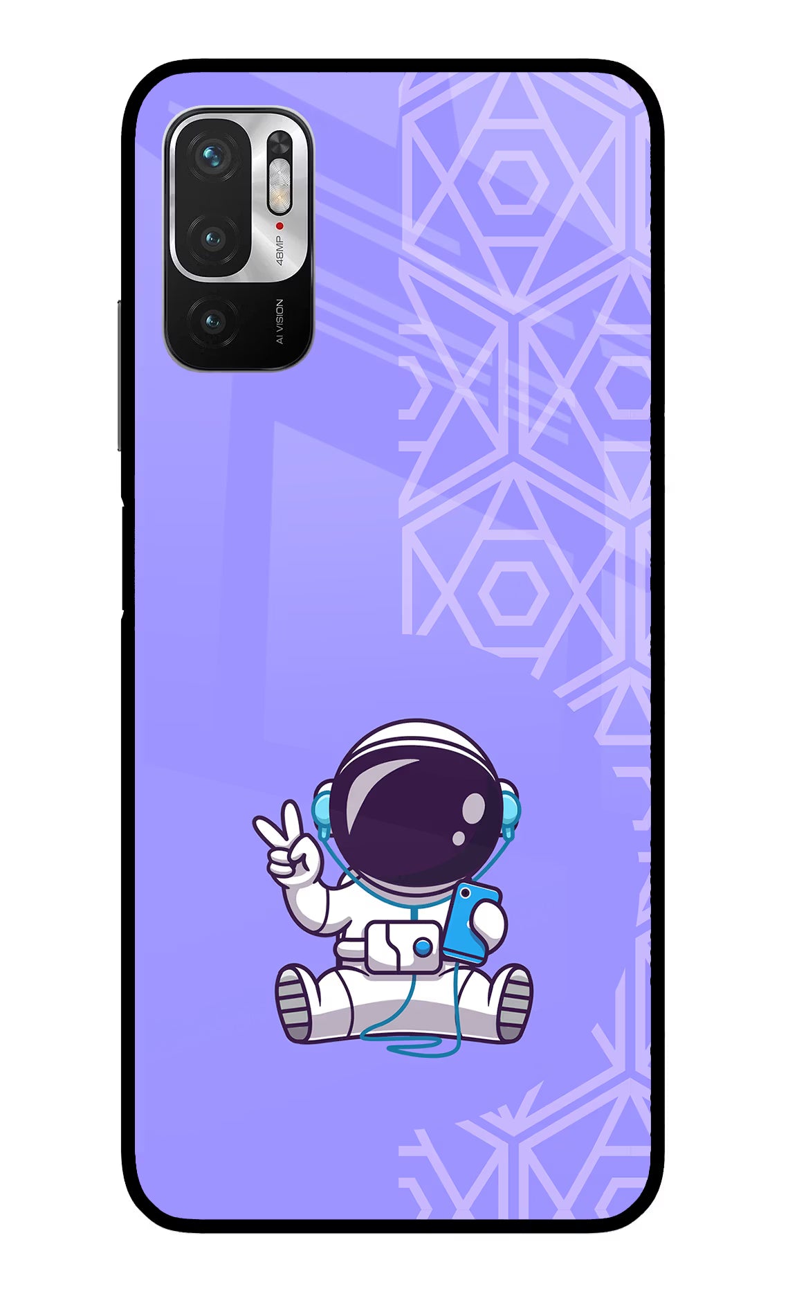 Cute Astronaut Chilling Redmi Note 10T 5G Back Cover - Cute Astronaut Chilling Redmi Note 10T 5G Glass Case Back Cover by Casekaro Cute Astronaut Chilling Redmi Note 10T 5G Glass Case Back Cover by Casekaro
