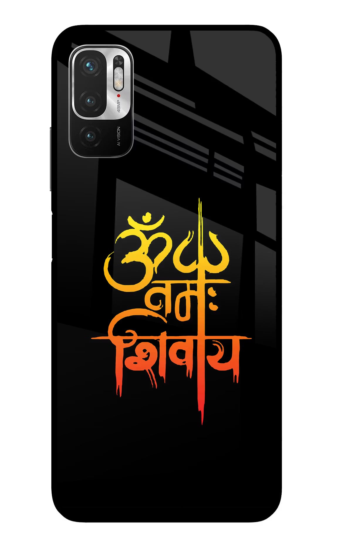 Om Namah Shivay Redmi Note 10T 5G Back Cover - Om Namah Shivay Redmi Note 10T 5G Glass Case Back Cover by Casekaro Om Namah Shivay Redmi Note 10T 5G Glass Case Back Cover by Casekaro