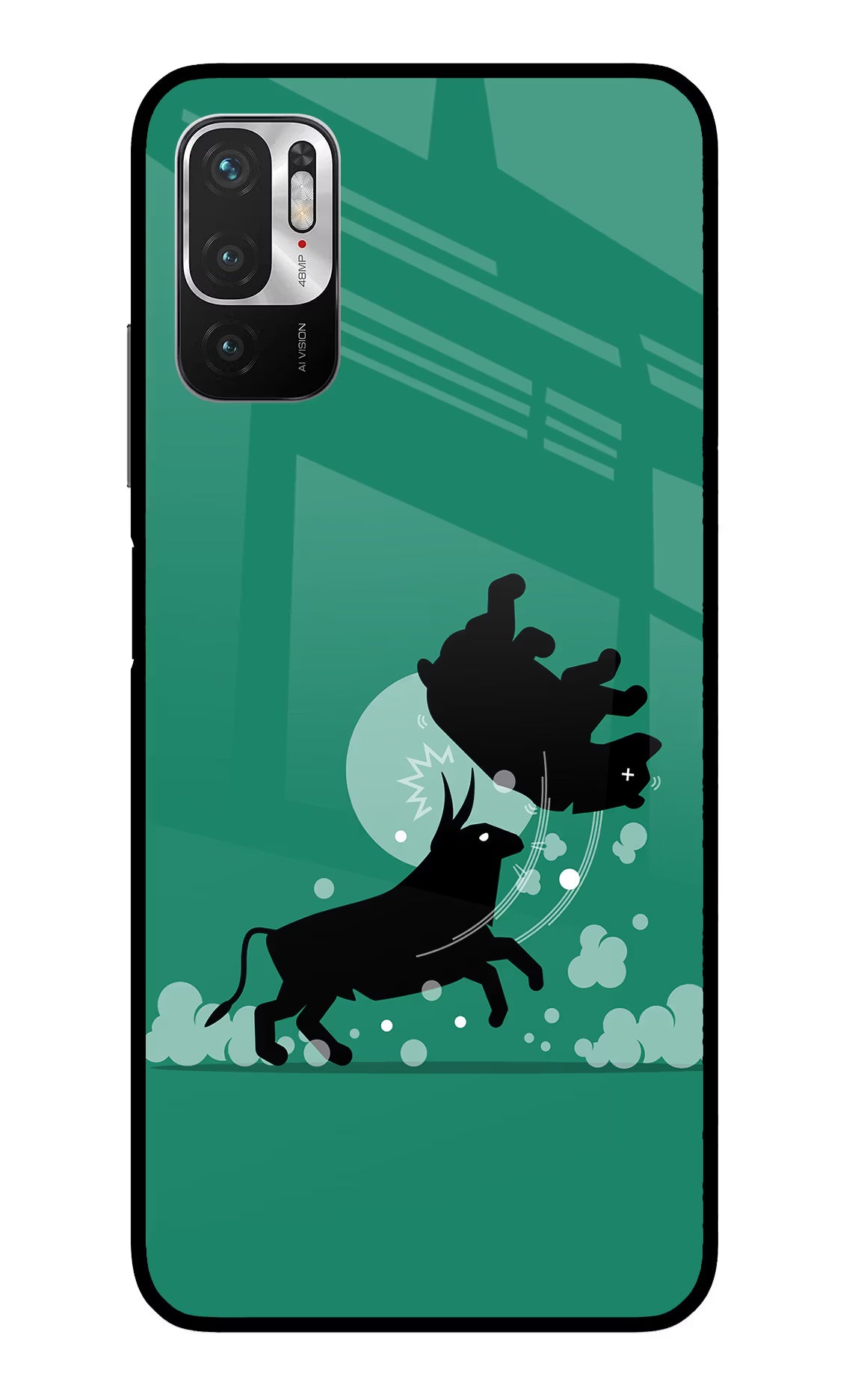 Bull Conqueror Redmi Note 10T 5G Glass Case - Bull Conqueror Redmi Note 10T 5G Glass Case Bull Conqueror Redmi Note 10T 5G Glass Case