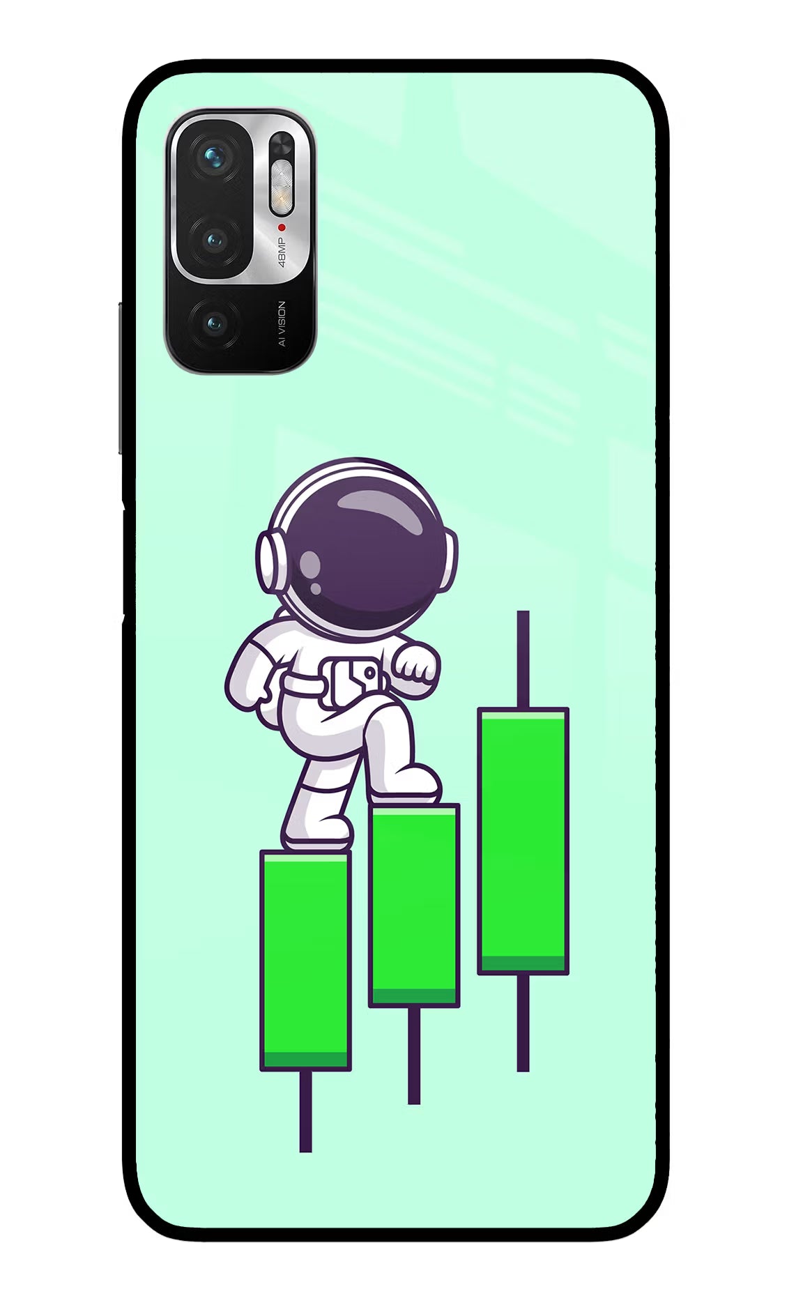 Astronaut Trader Redmi Note 10T 5G Glass Case - Astronaut Trader Redmi Note 10T 5G Glass Case Astronaut Trader Redmi Note 10T 5G Glass Case