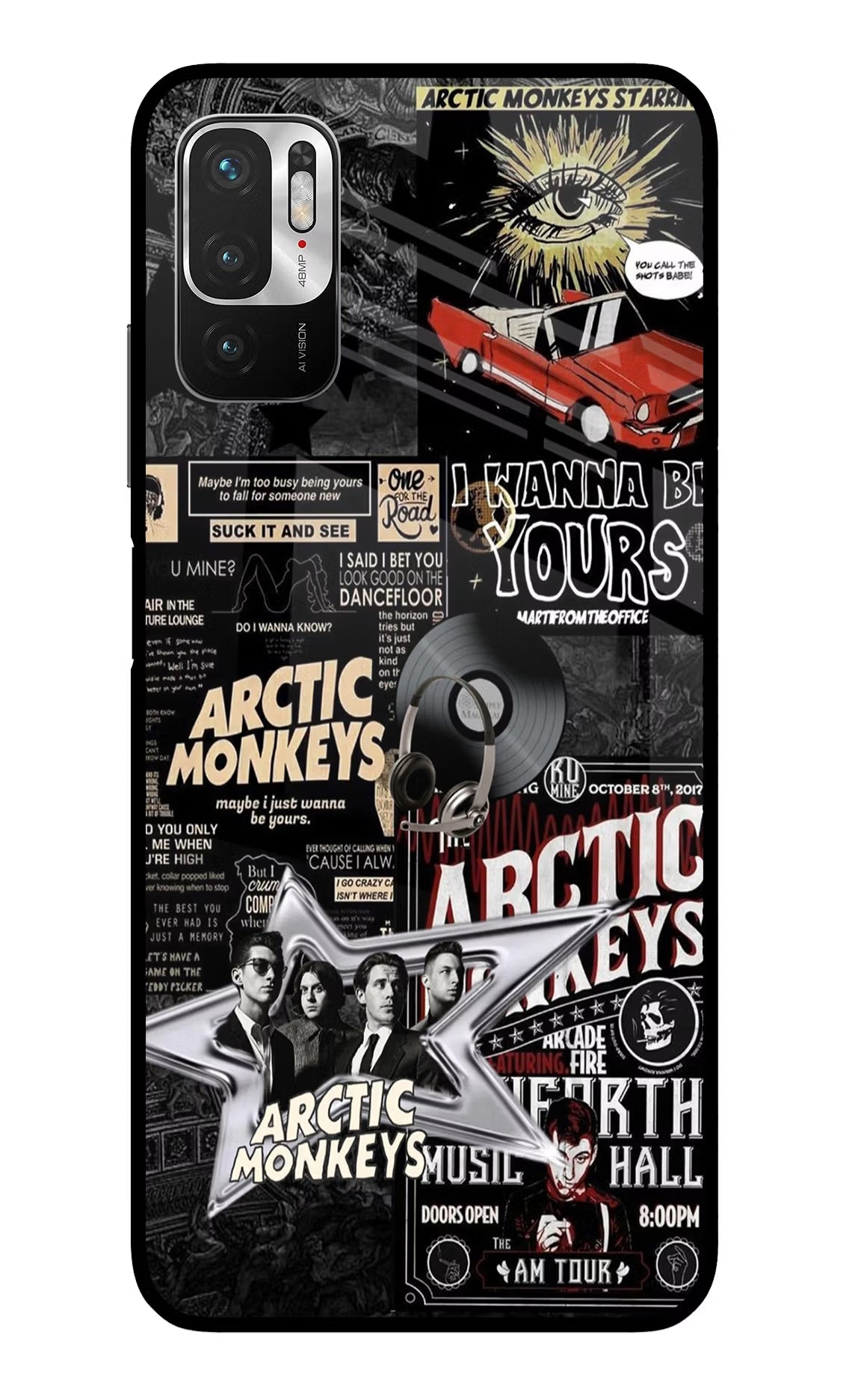 Arctic Monkeys Redmi Note 10T 5G Back Cover - Arctic Monkeys Redmi Note 10T 5G Glass Case Back Cover by Casekaro Arctic Monkeys Redmi Note 10T 5G Glass Case Back Cover by Casekaro
