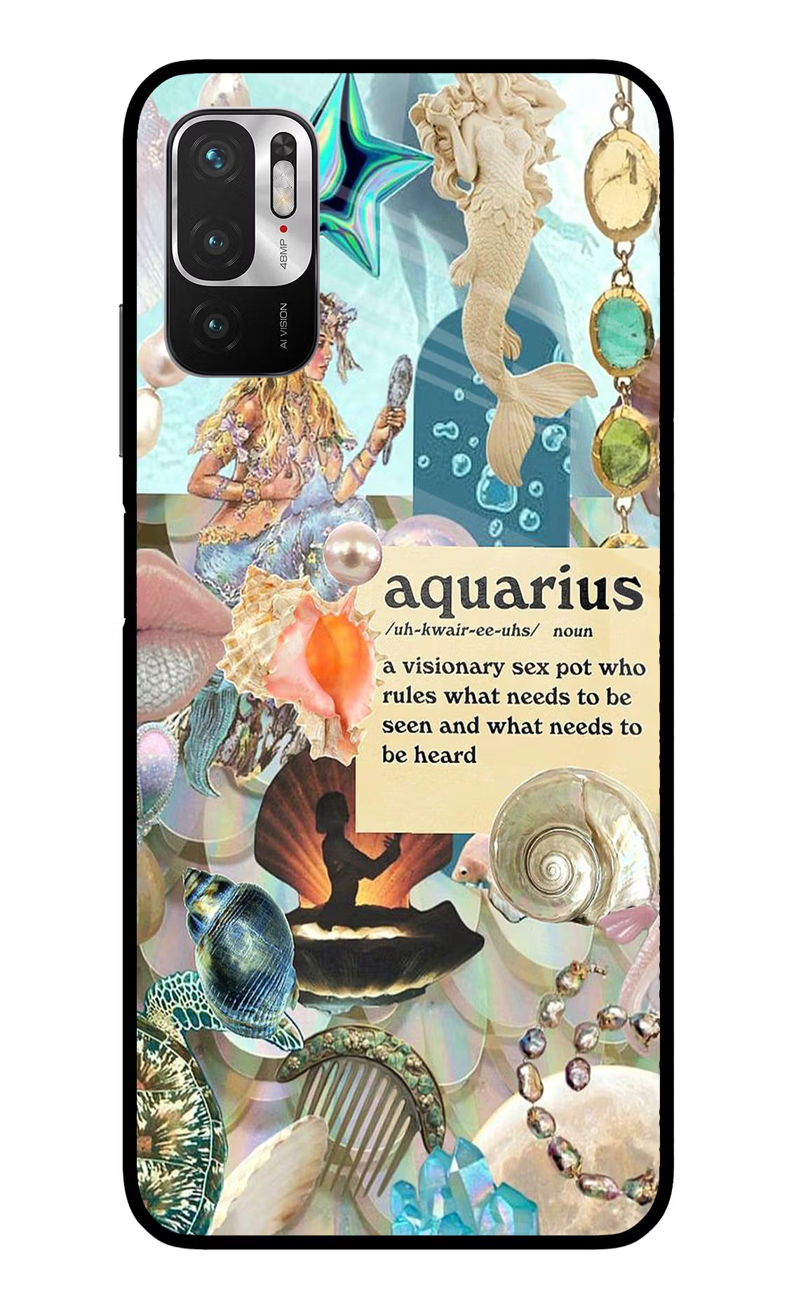 Aquarius Zodiac Redmi Note 10T 5G Back Cover - Aquarius Zodiac Redmi Note 10T 5G Glass Case Back Cover by Casekaro Aquarius Zodiac Redmi Note 10T 5G Glass Case Back Cover by Casekaro
