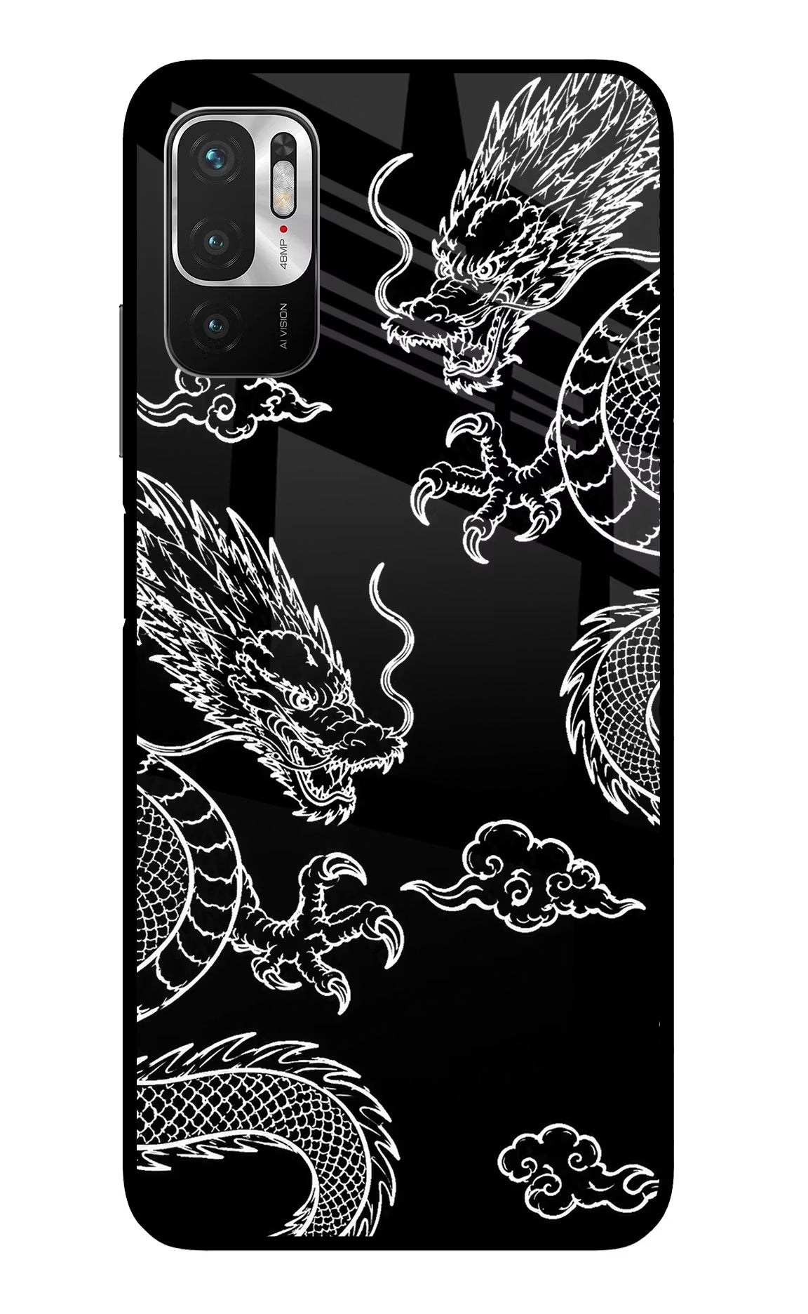 Twin Dragons Redmi Note 10T 5G Glass Case - Twin Dragons Redmi Note 10T 5G Glass Case Twin Dragons Redmi Note 10T 5G Glass Case