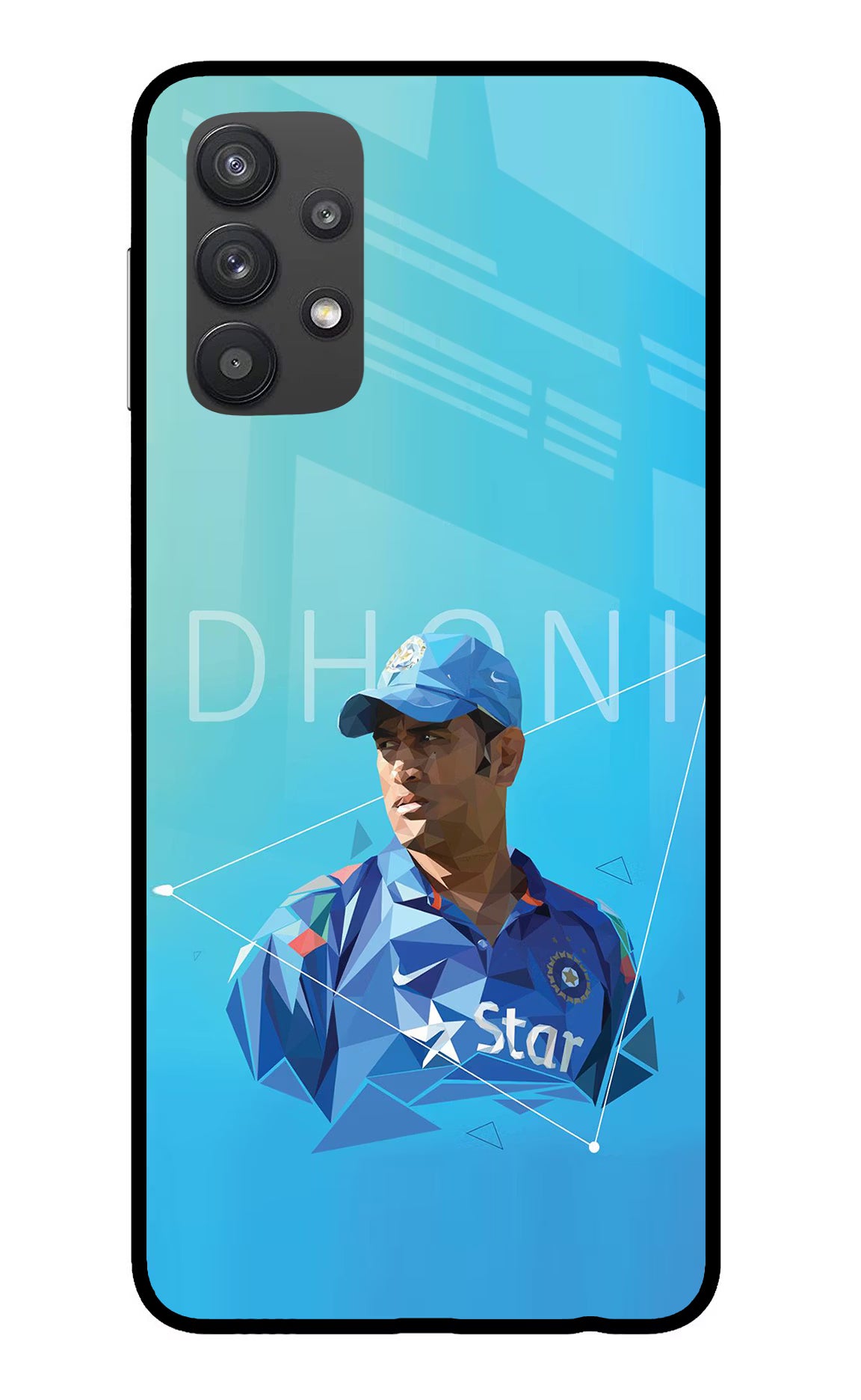 Dhoni Artwork Samsung M32 5G Glass Case - Dhoni Artwork Samsung M32 5G Glass Case Dhoni Artwork Samsung M32 5G Glass Case