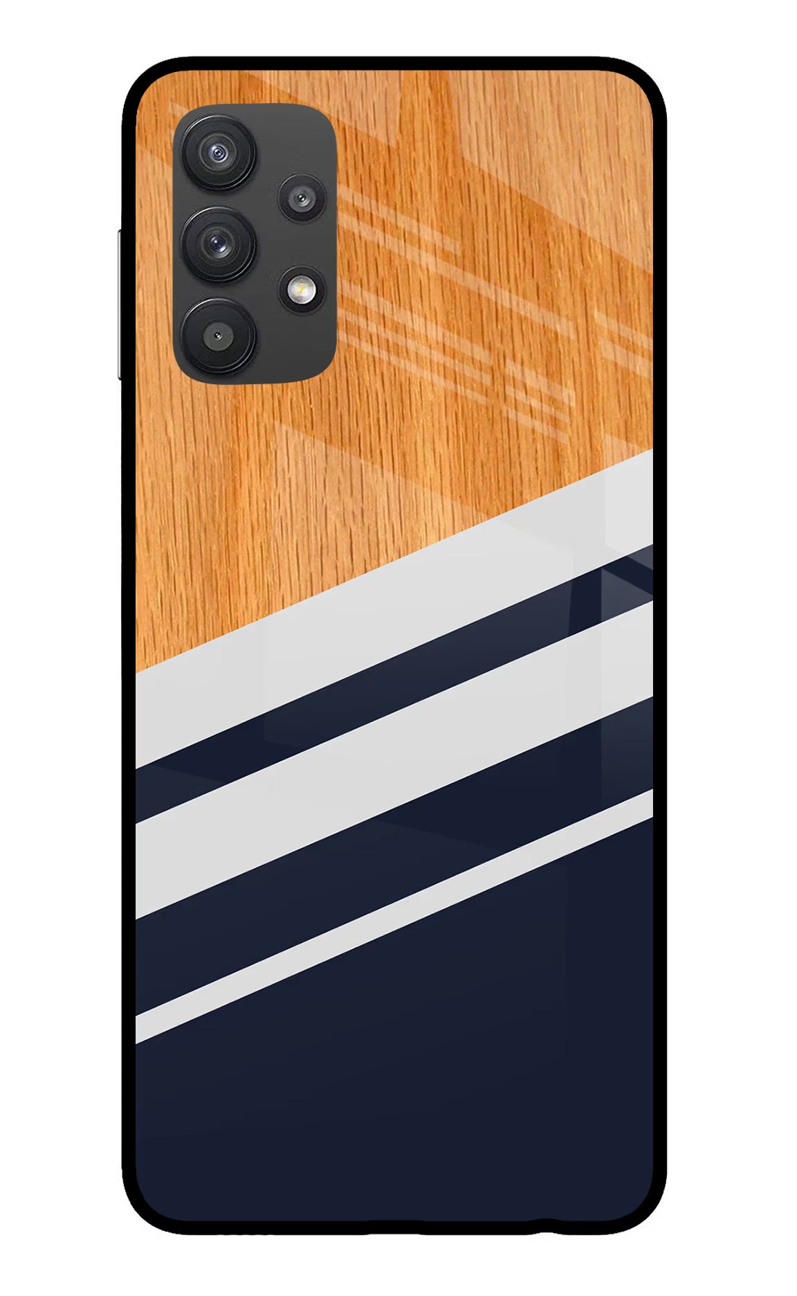 Blue and white wooden Samsung M32 5G Glass Case - Blue and white wooden Samsung M32 5G Glass Case Blue and white wooden Samsung M32 5G Glass Case
