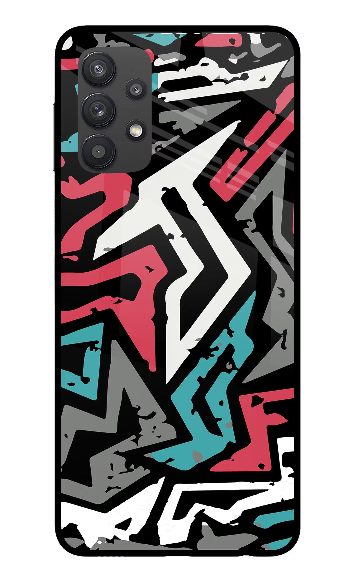 Geometric Graffiti Samsung M32 5G Glass Case - Geometric Graffiti Samsung M32 5G Glass Case Geometric Graffiti Samsung M32 5G Glass Case