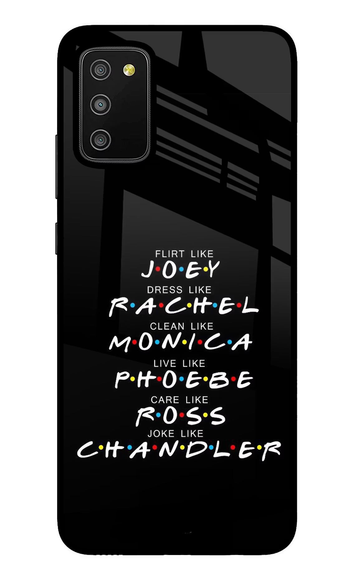 FRIENDS Character Samsung M02s Glass Case - FRIENDS Character Samsung M02s Glass Case FRIENDS Character Samsung M02s Glass Case