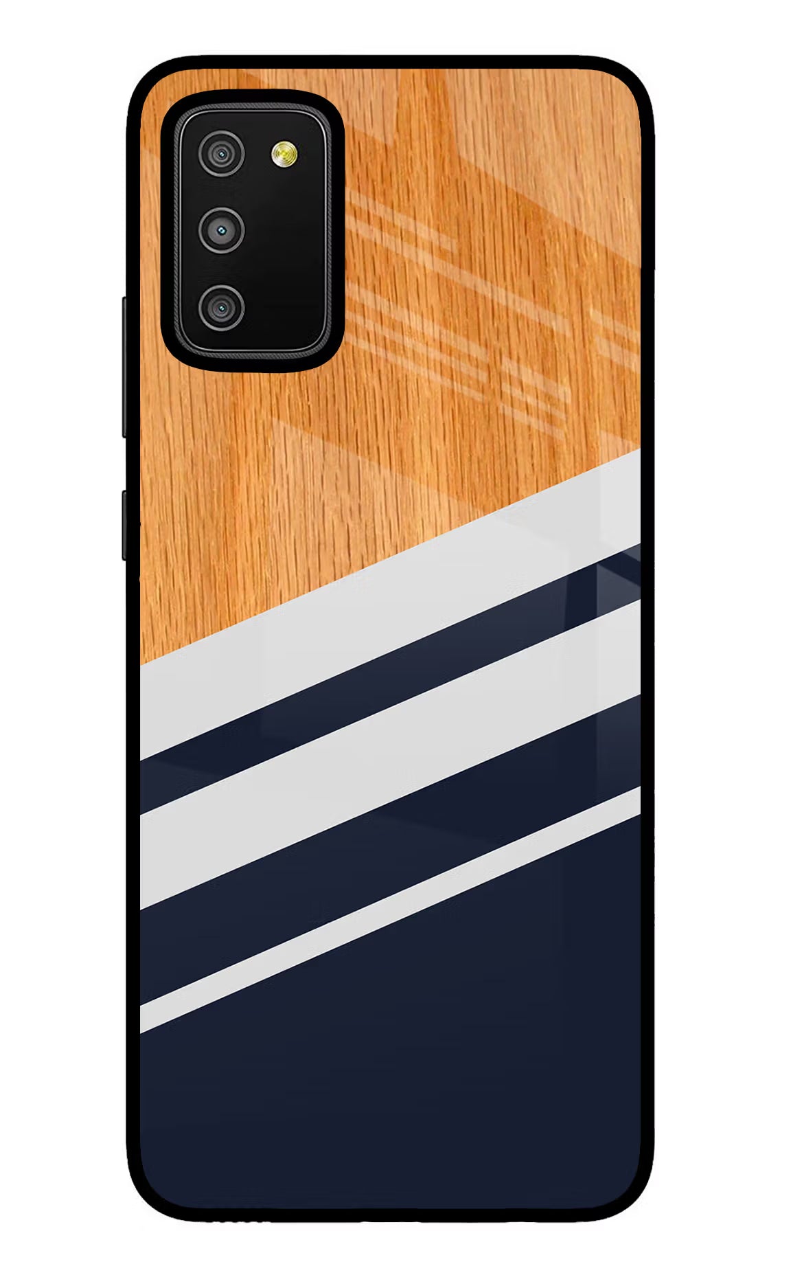Blue and white wooden Samsung M02s Glass Case - Blue and white wooden Samsung M02s Glass Case Blue and white wooden Samsung M02s Glass Case