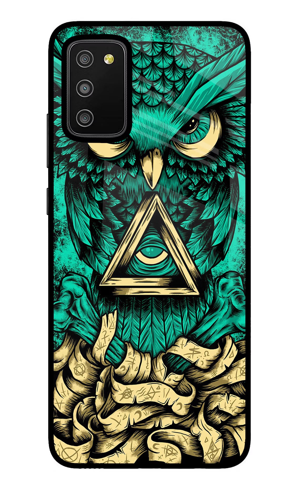 Green Owl Samsung M02s Glass Case - Green Owl Samsung M02s Glass Case Green Owl Samsung M02s Glass Case
