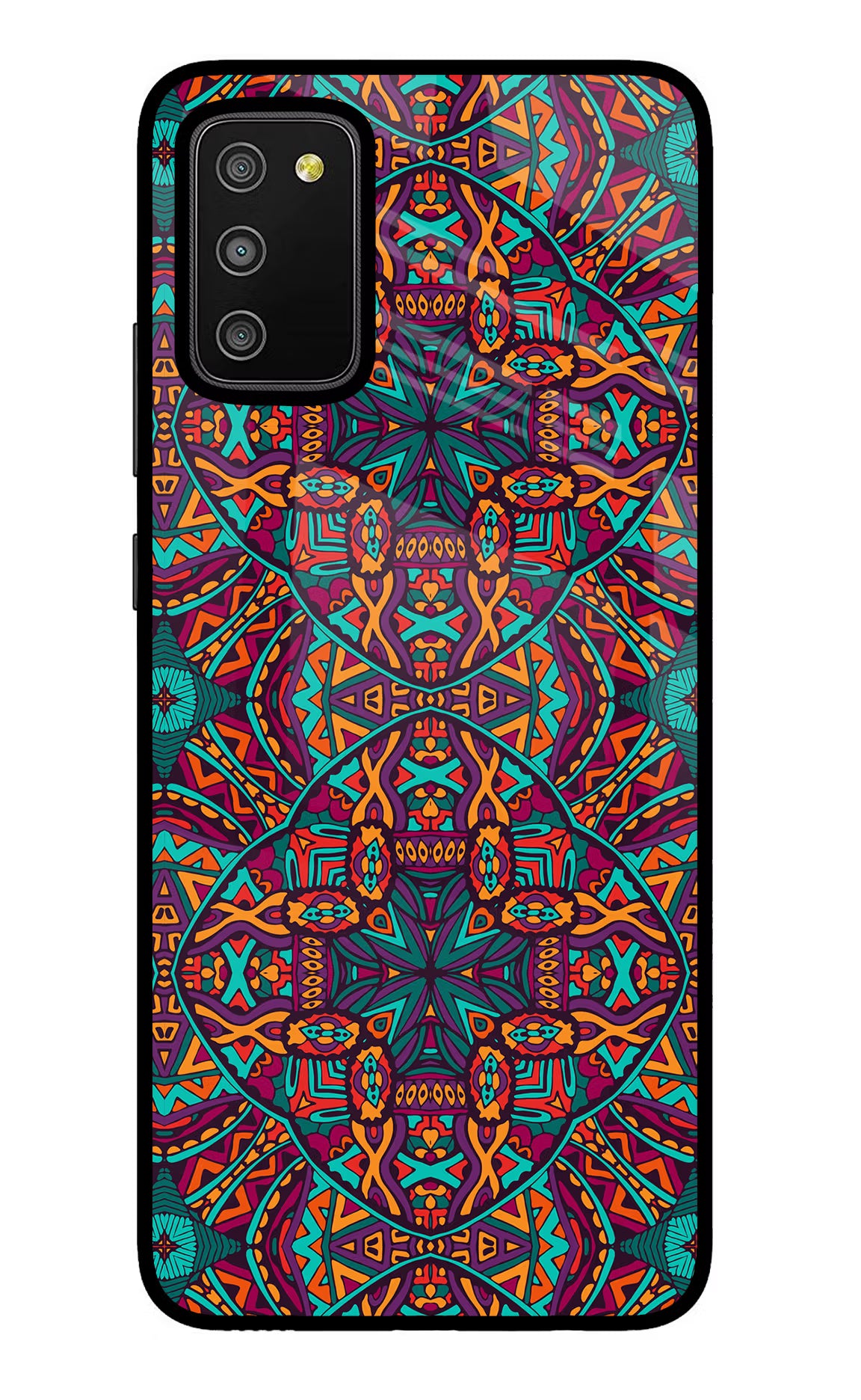 Colour Mandala Samsung M02s Glass Case - Colour Mandala Samsung M02s Glass Case Colour Mandala Samsung M02s Glass Case