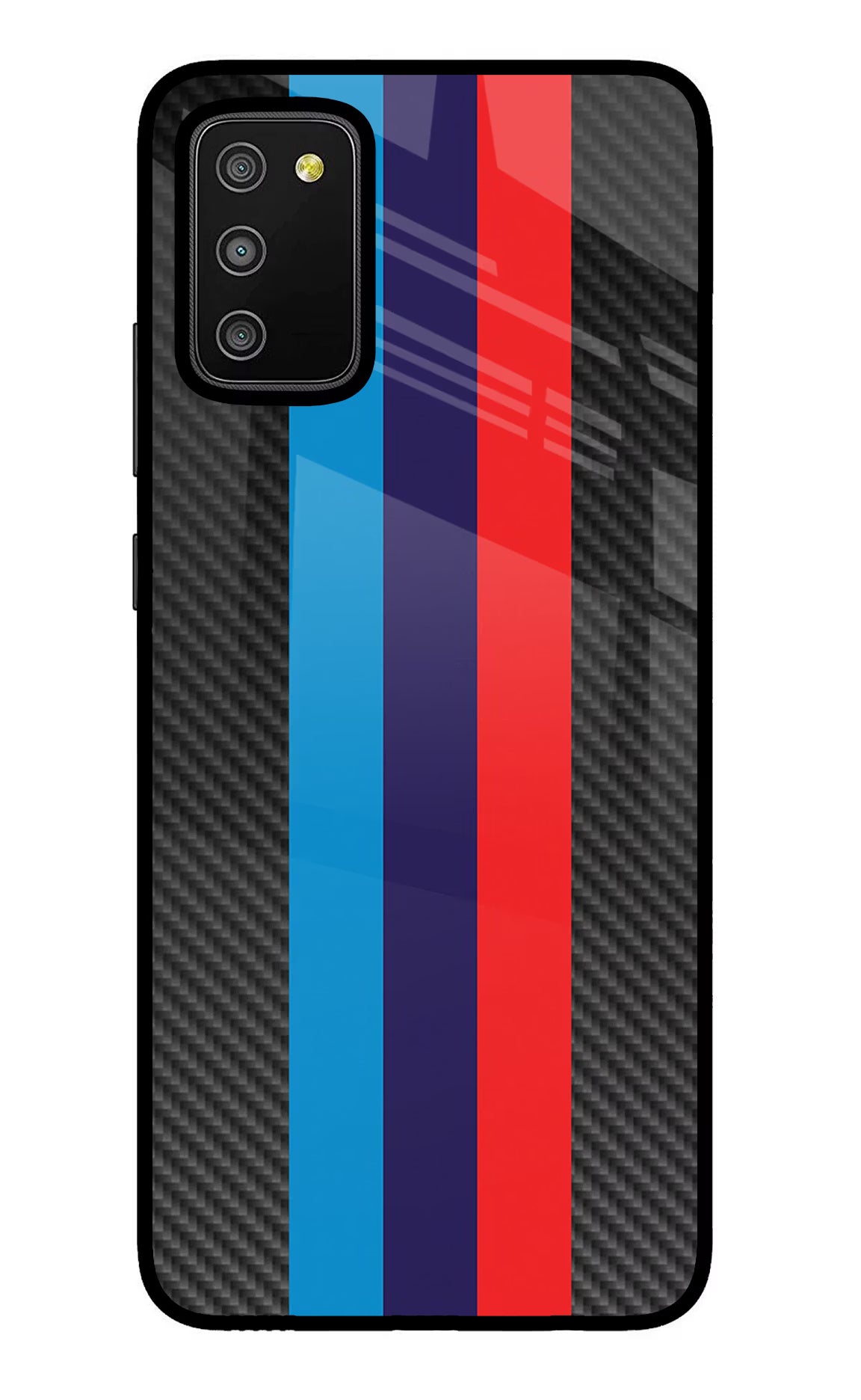 BMW Stripes Pattern Samsung M02s Glass Case - BMW Stripes Pattern Samsung M02s Glass Case BMW Stripes Pattern Samsung M02s Glass Case