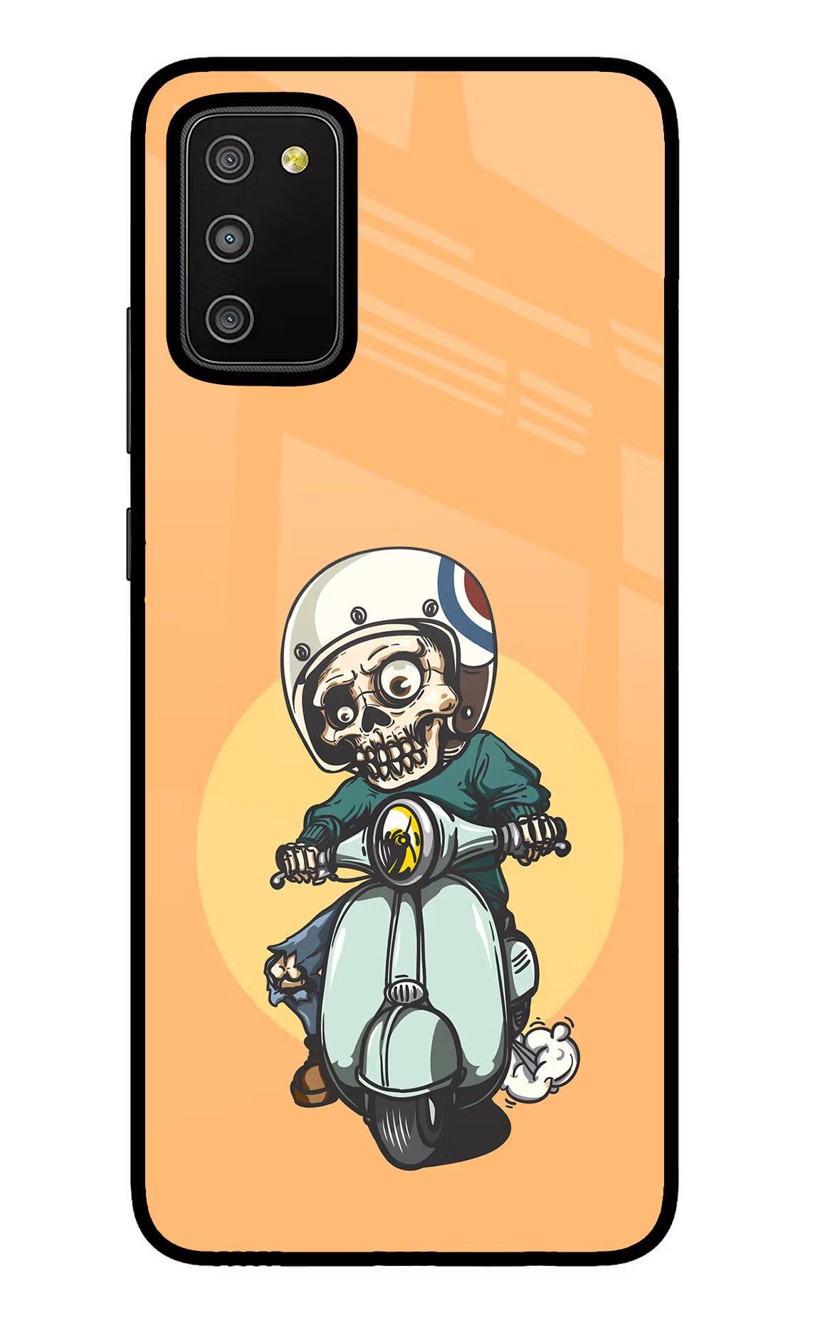 Undead Biker Samsung M02s Glass Case - Undead Biker Samsung M02s Glass Case Undead Biker Samsung M02s Glass Case