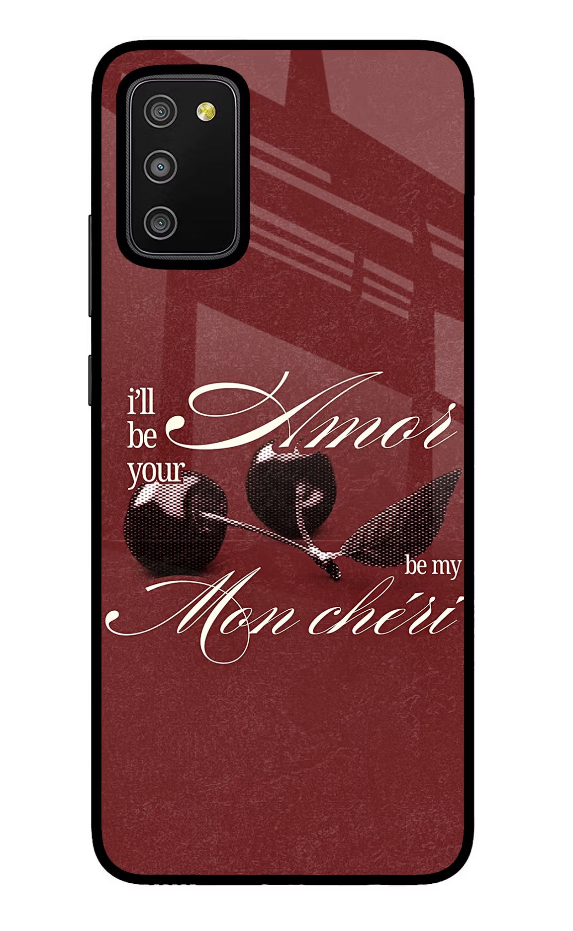 Velvet Cherry Samsung M02s Glass Case - Velvet Cherry Samsung M02s Glass Case Velvet Cherry Samsung M02s Glass Case