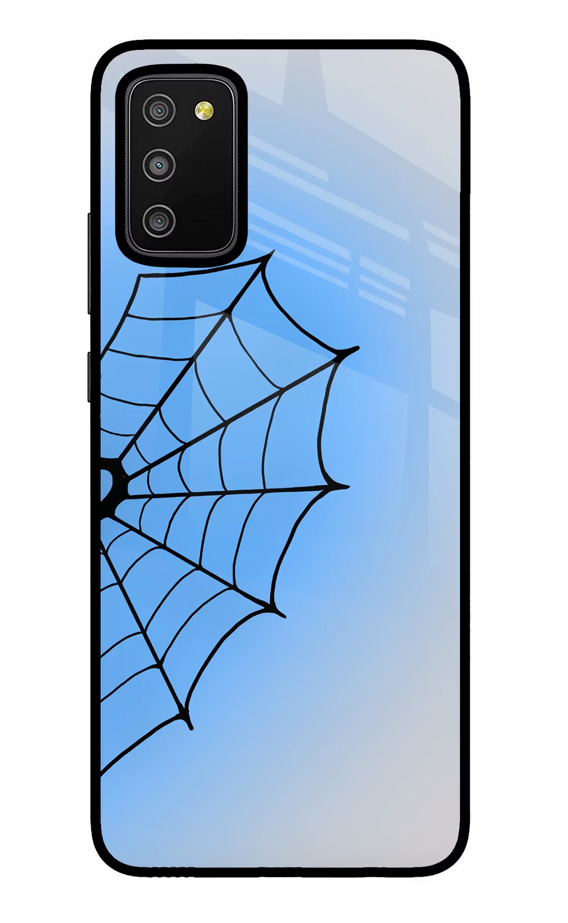 Blue Web Samsung M02s Glass Case - Blue Web Samsung M02s Glass Case Blue Web Samsung M02s Glass Case