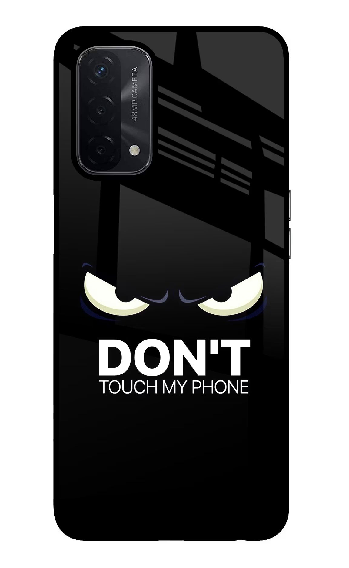 Don'T Touch My Phone Oppo A74 5G Back Cover - Don'T Touch My Phone Oppo A74 5G Glass Case Back Cover by Casekaro Don'T Touch My Phone Oppo A74 5G Glass Case Back Cover by Casekaro
