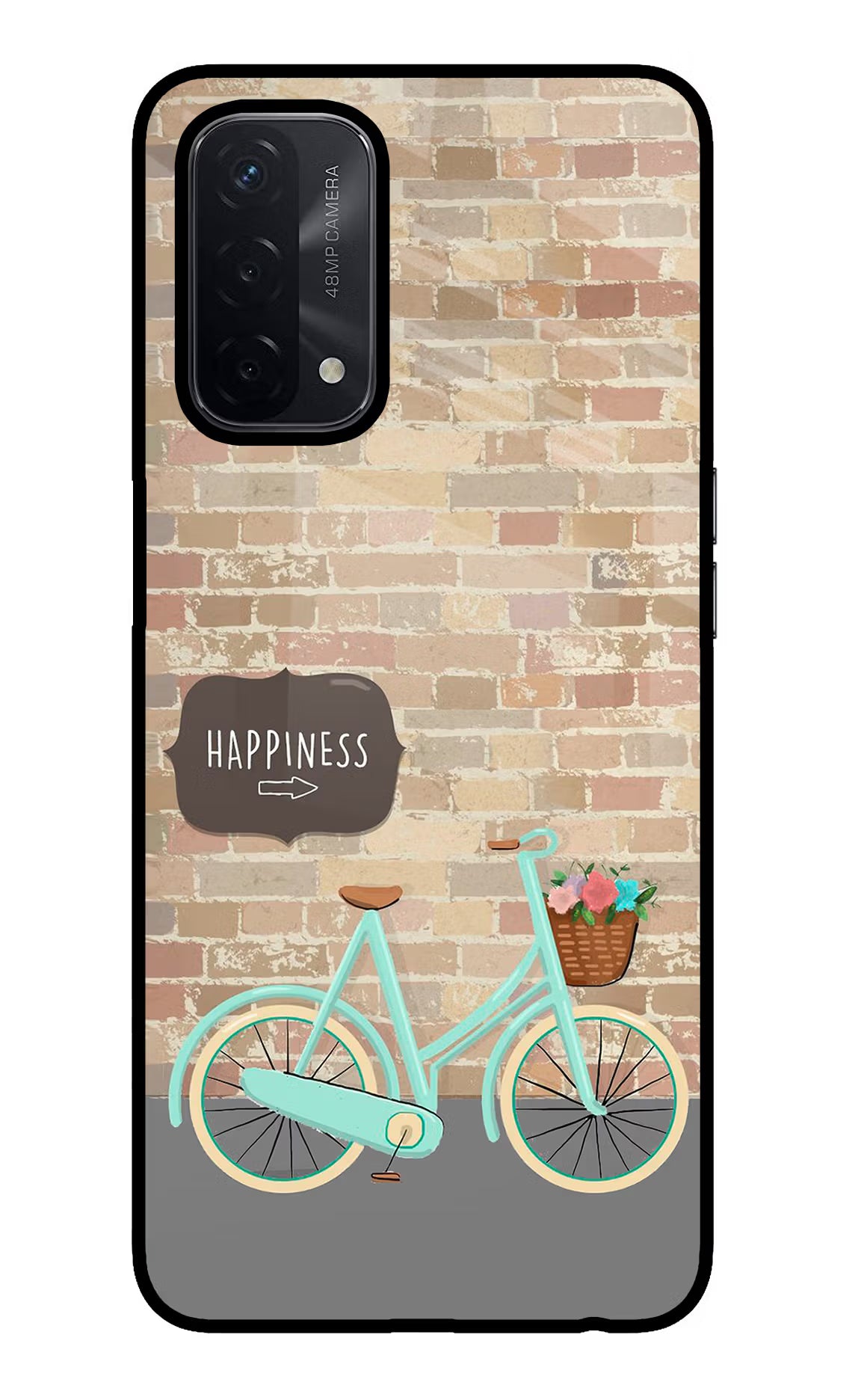 Happiness Artwork Oppo A74 5G Back Cover - Happiness Artwork Oppo A74 5G Glass Case Back Cover by Casekaro Happiness Artwork Oppo A74 5G Glass Case Back Cover by Casekaro