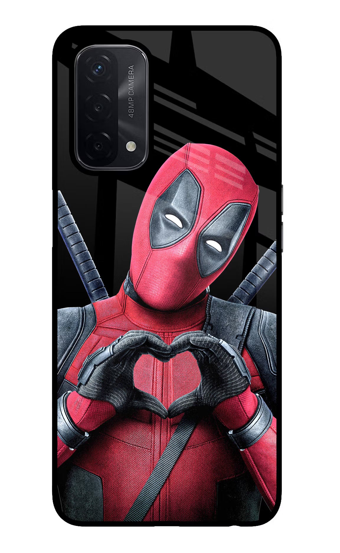 Deadpool Oppo A74 5G Glass Case - Deadpool Oppo A74 5G Glass Case Deadpool Oppo A74 5G Glass Case