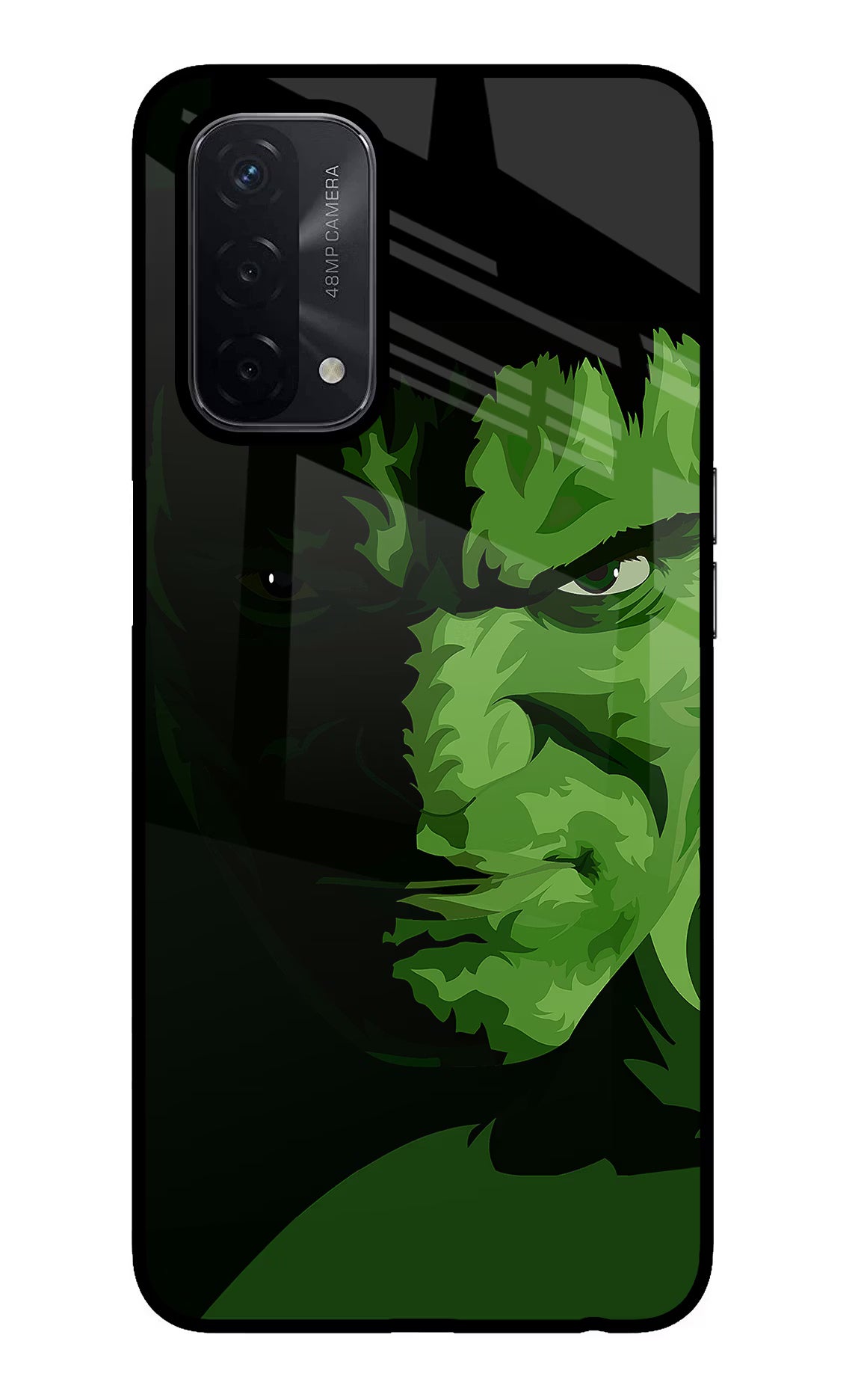 HULK Oppo A74 5G Back Cover - HULK Oppo A74 5G Glass Case Back Cover by Casekaro HULK Oppo A74 5G Glass Case Back Cover by Casekaro
