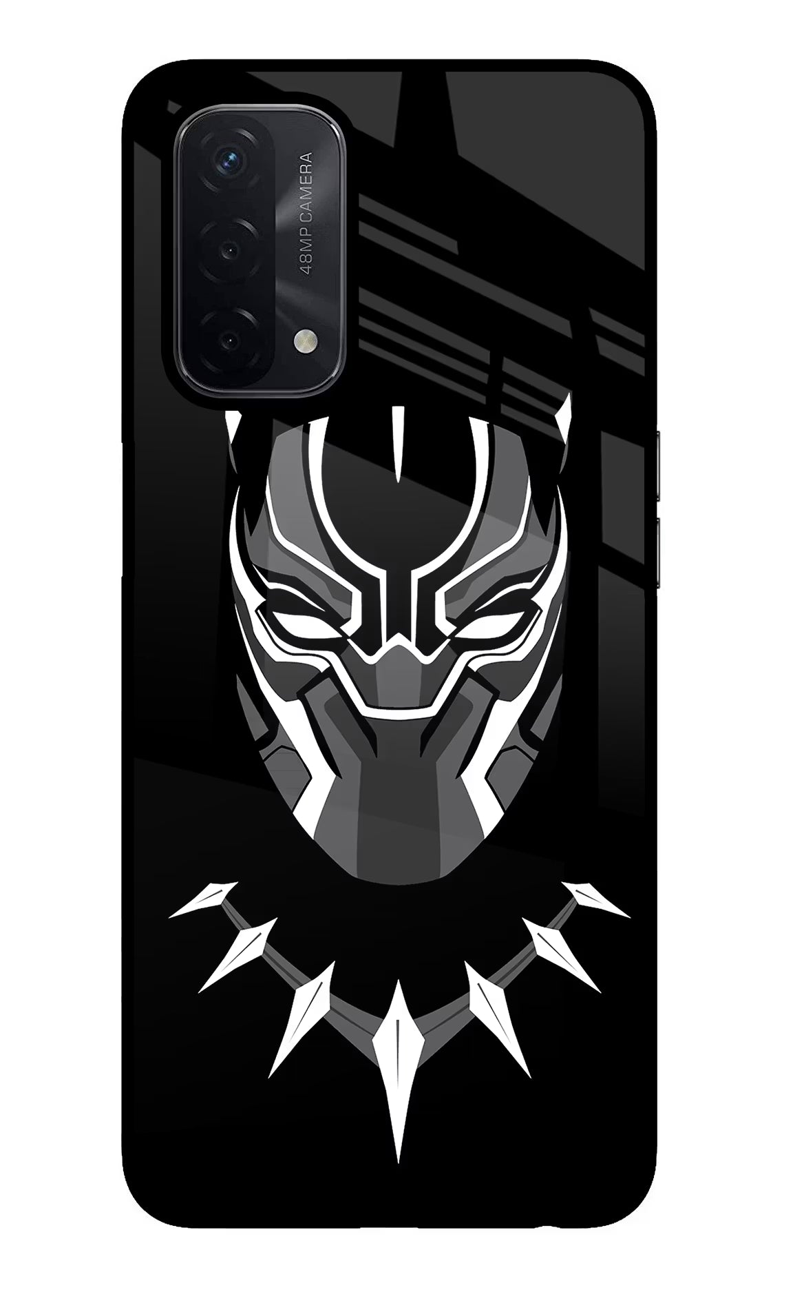 Black Panther Oppo A74 5G Glass Case - Black Panther Oppo A74 5G Glass Case Black Panther Oppo A74 5G Glass Case