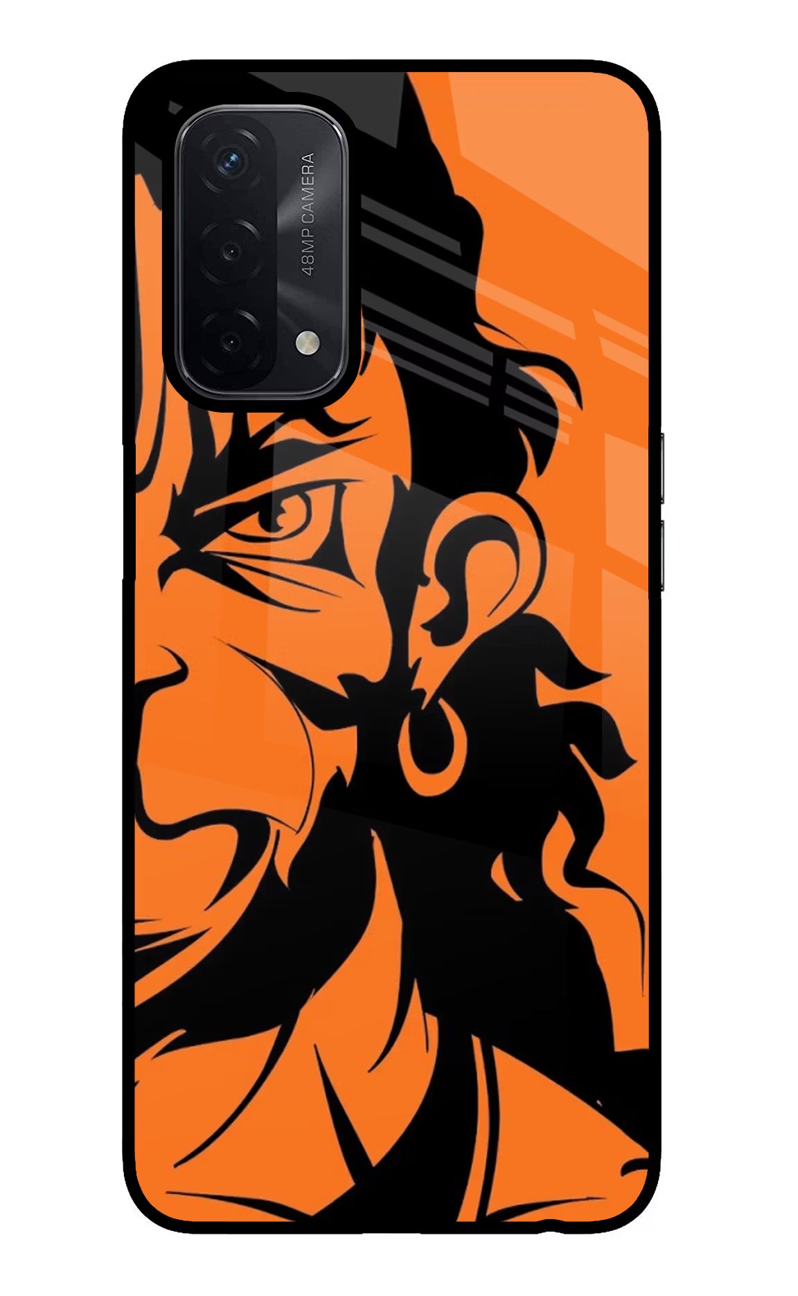 Hanuman Oppo A74 5G Back Cover - Hanuman Oppo A74 5G Glass Case Back Cover by Casekaro Hanuman Oppo A74 5G Glass Case Back Cover by Casekaro