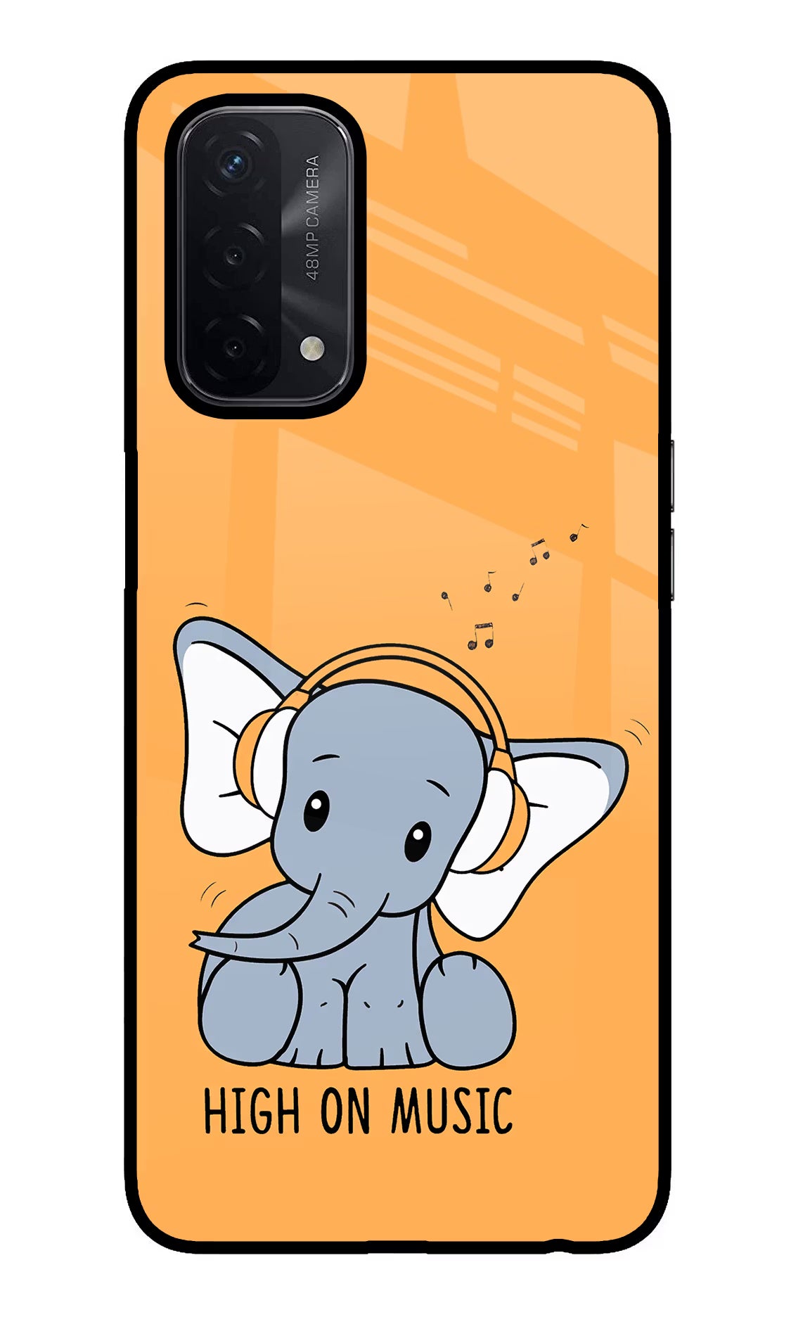 High On Music Oppo A74 5G Back Cover - High On Music Oppo A74 5G Glass Case Back Cover by Casekaro High On Music Oppo A74 5G Glass Case Back Cover by Casekaro