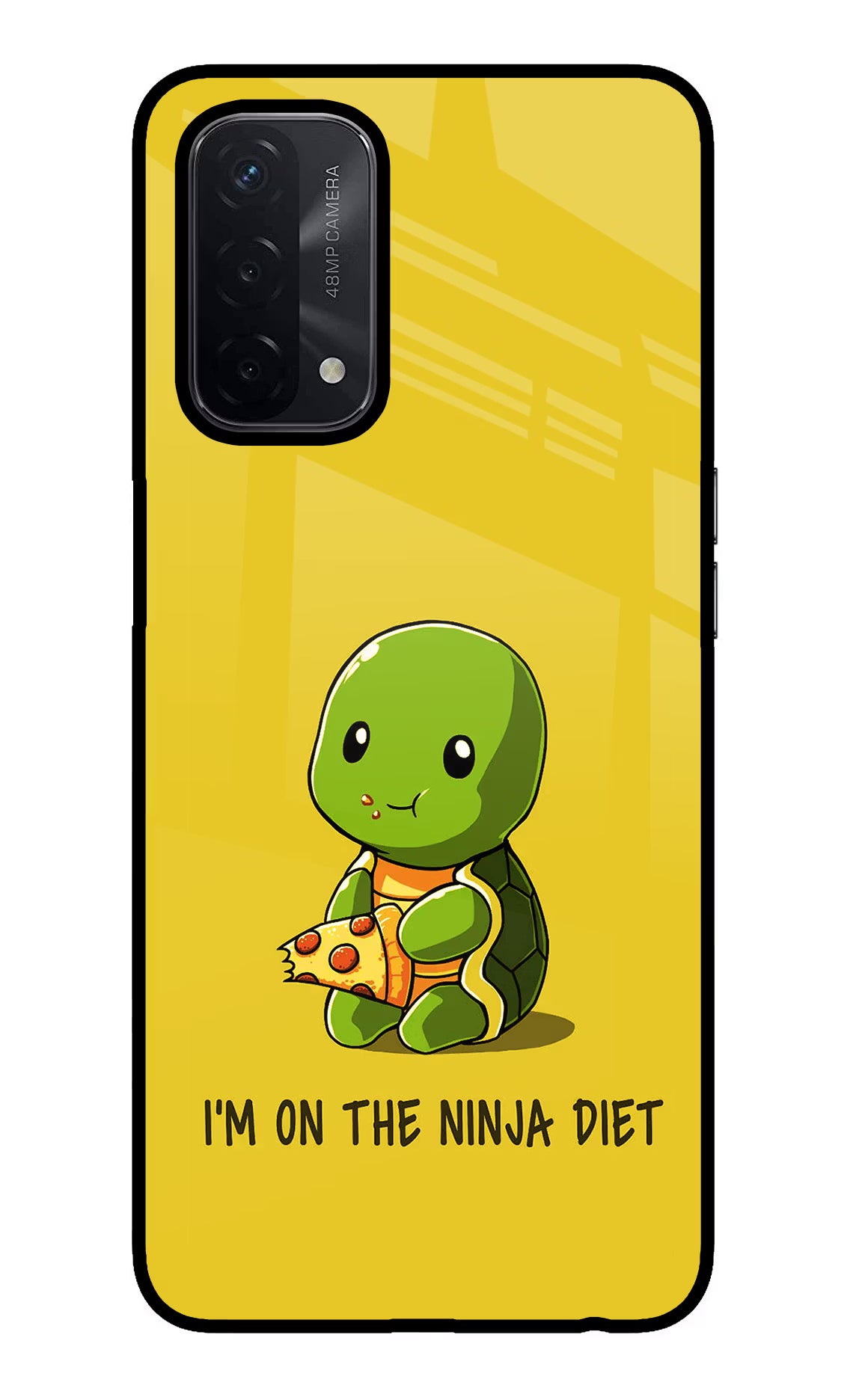 I'm on Ninja Diet Oppo A74 5G Back Cover - I'm on Ninja Diet Oppo A74 5G Glass Case Back Cover by Casekaro I'm on Ninja Diet Oppo A74 5G Glass Case Back Cover by Casekaro