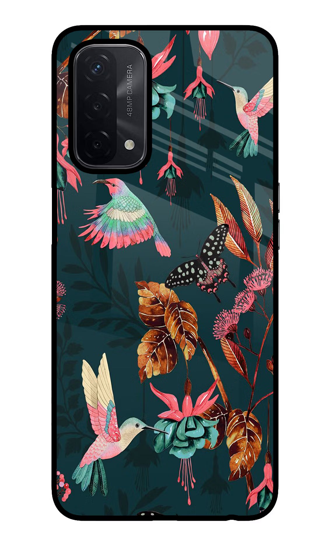 Birds Oppo A74 5G Back Cover - Birds Oppo A74 5G Glass Case Back Cover by Casekaro Birds Oppo A74 5G Glass Case Back Cover by Casekaro