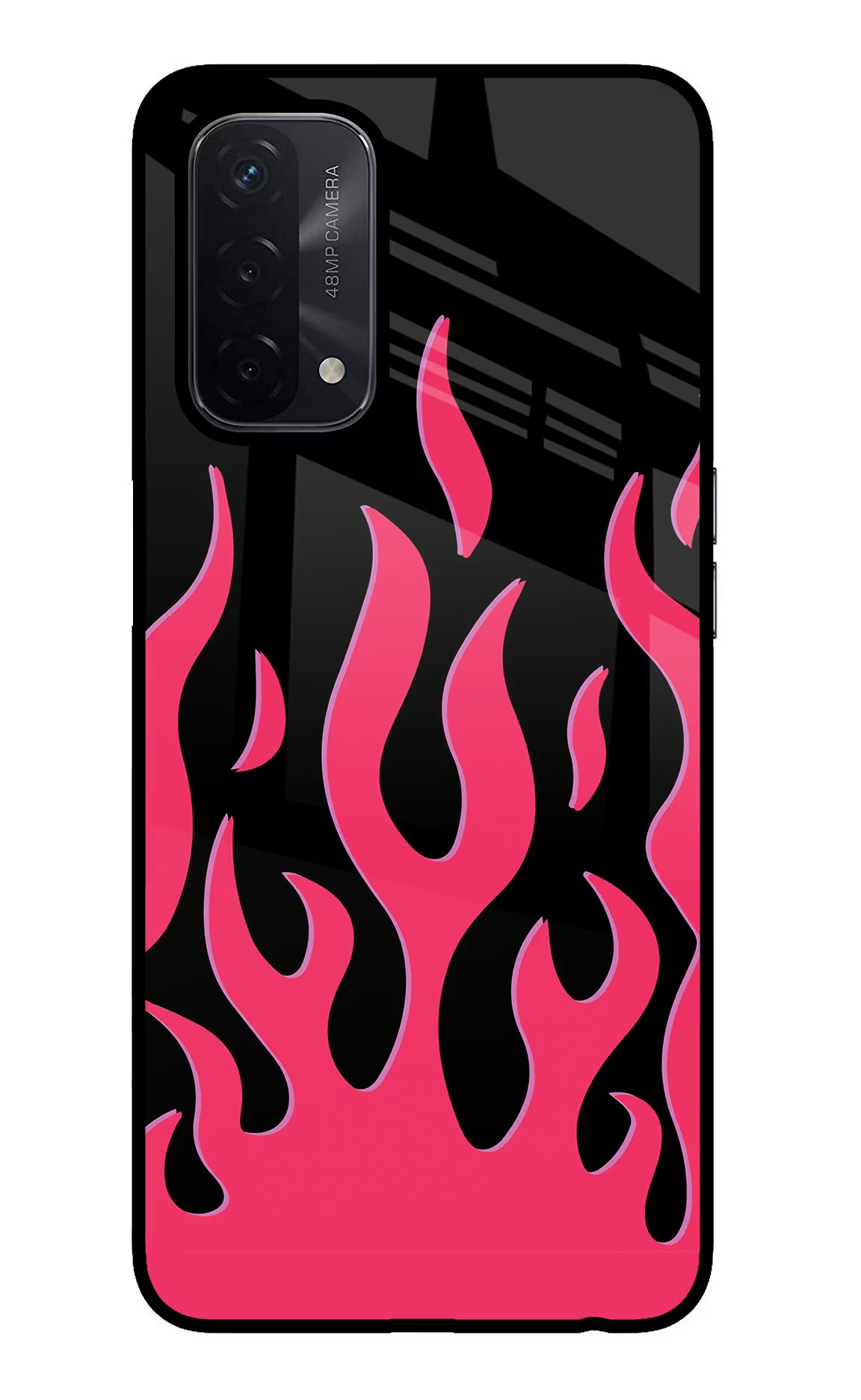 Fire Flames Oppo A74 5G Glass Case - Fire Flames Oppo A74 5G Glass Case Fire Flames Oppo A74 5G Glass Case