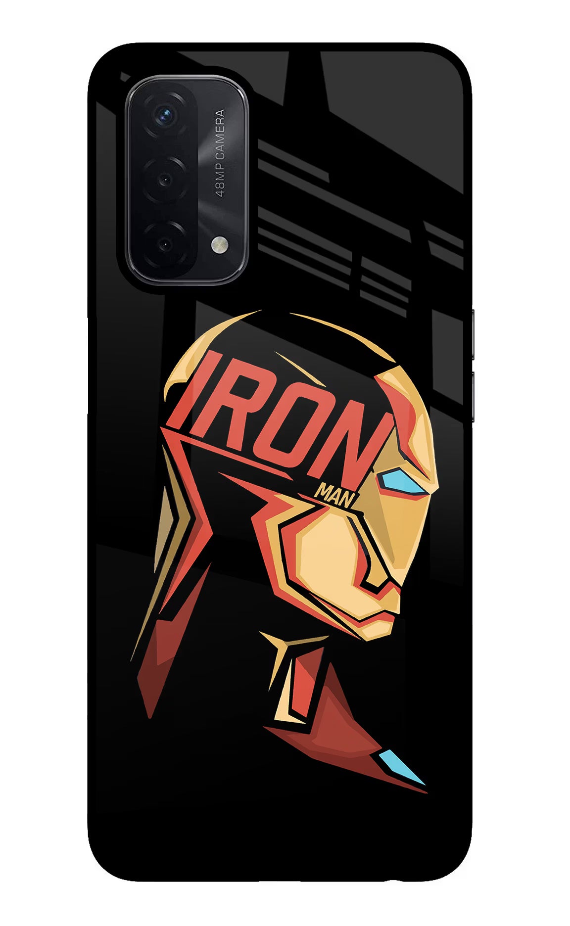IronMan Oppo A74 5G Glass Case - IronMan Oppo A74 5G Glass Case IronMan Oppo A74 5G Glass Case