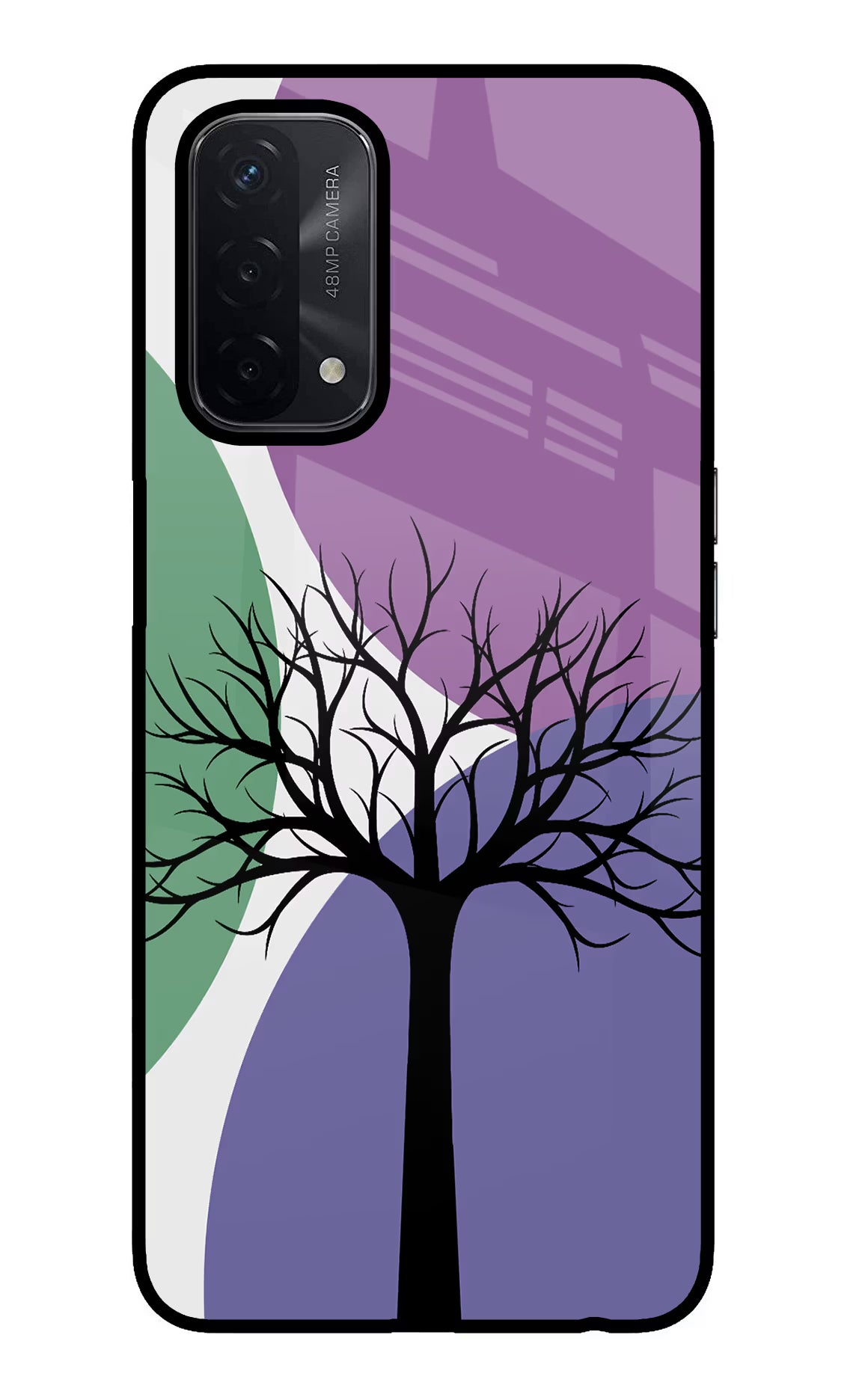 Tree Art Oppo A74 5G Back Cover - Tree Art Oppo A74 5G Glass Case Back Cover by Casekaro Tree Art Oppo A74 5G Glass Case Back Cover by Casekaro