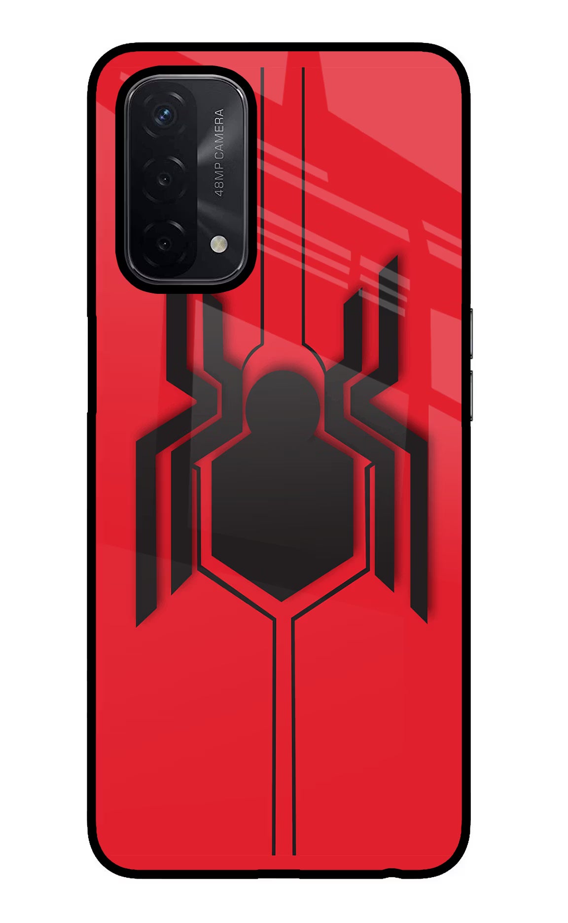Spider Oppo A74 5G Back Cover - Spider Oppo A74 5G Glass Case Back Cover by Casekaro Spider Oppo A74 5G Glass Case Back Cover by Casekaro