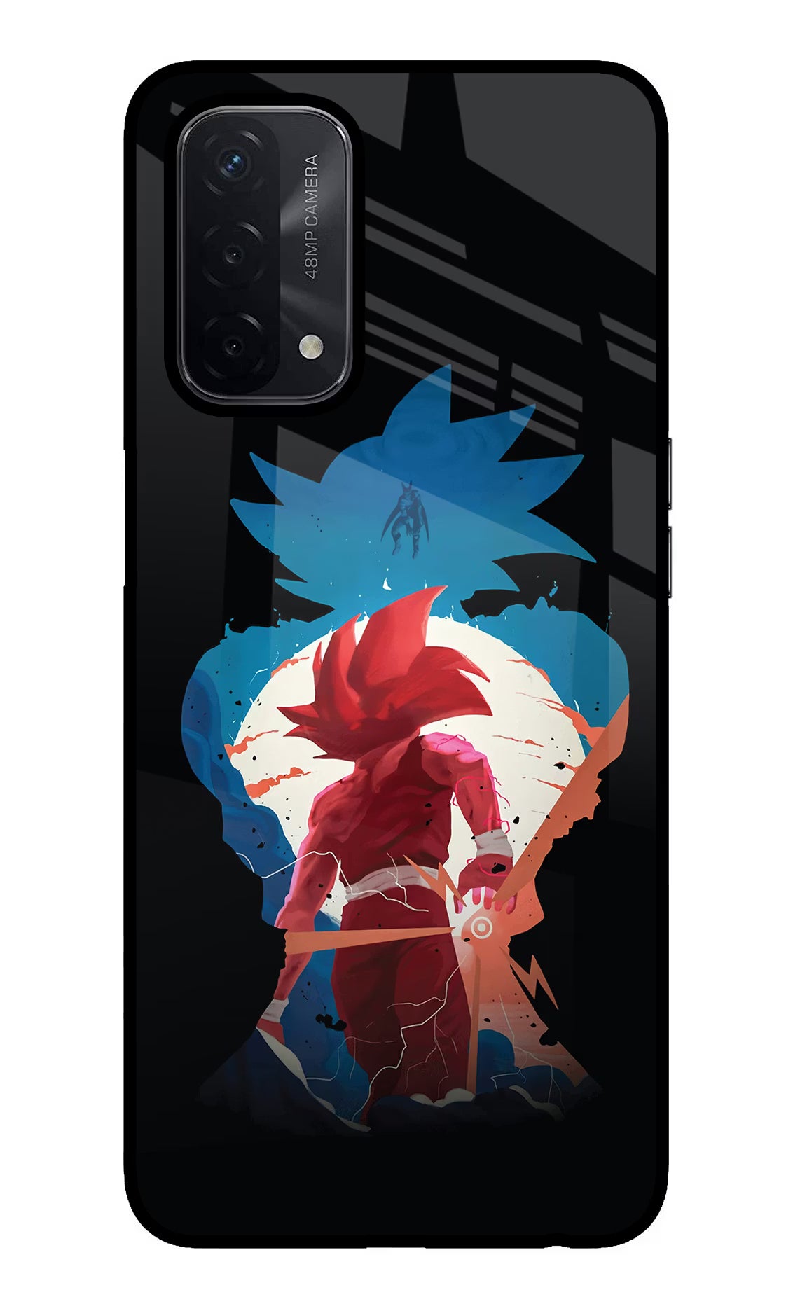 Goku Oppo A74 5G Back Cover - Goku Oppo A74 5G Glass Case Back Cover by Casekaro Goku Oppo A74 5G Glass Case Back Cover by Casekaro
