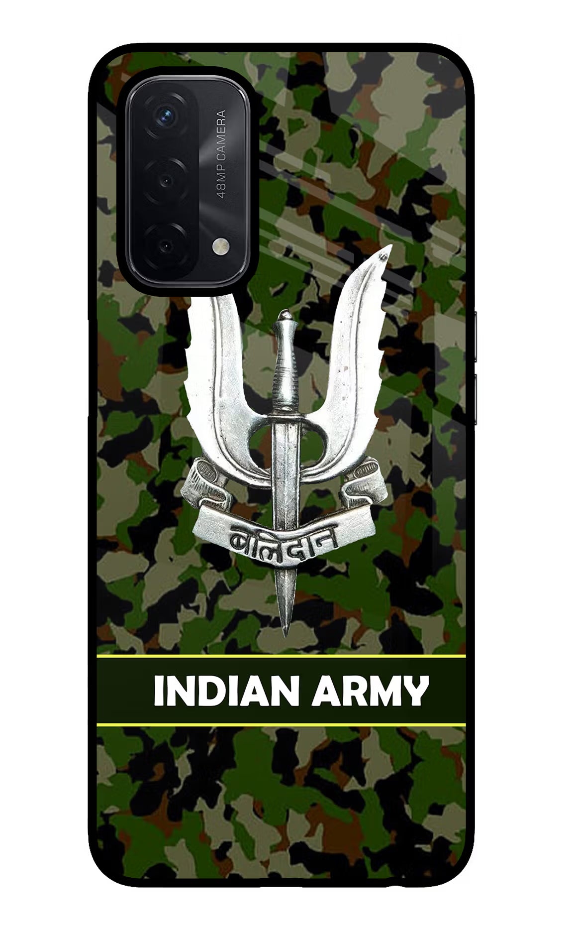 Balidan Indian Logo Oppo A74 5G Back Cover - Balidan Indian Logo Oppo A74 5G Glass Case Back Cover by Casekaro Balidan Indian Logo Oppo A74 5G Glass Case Back Cover by Casekaro