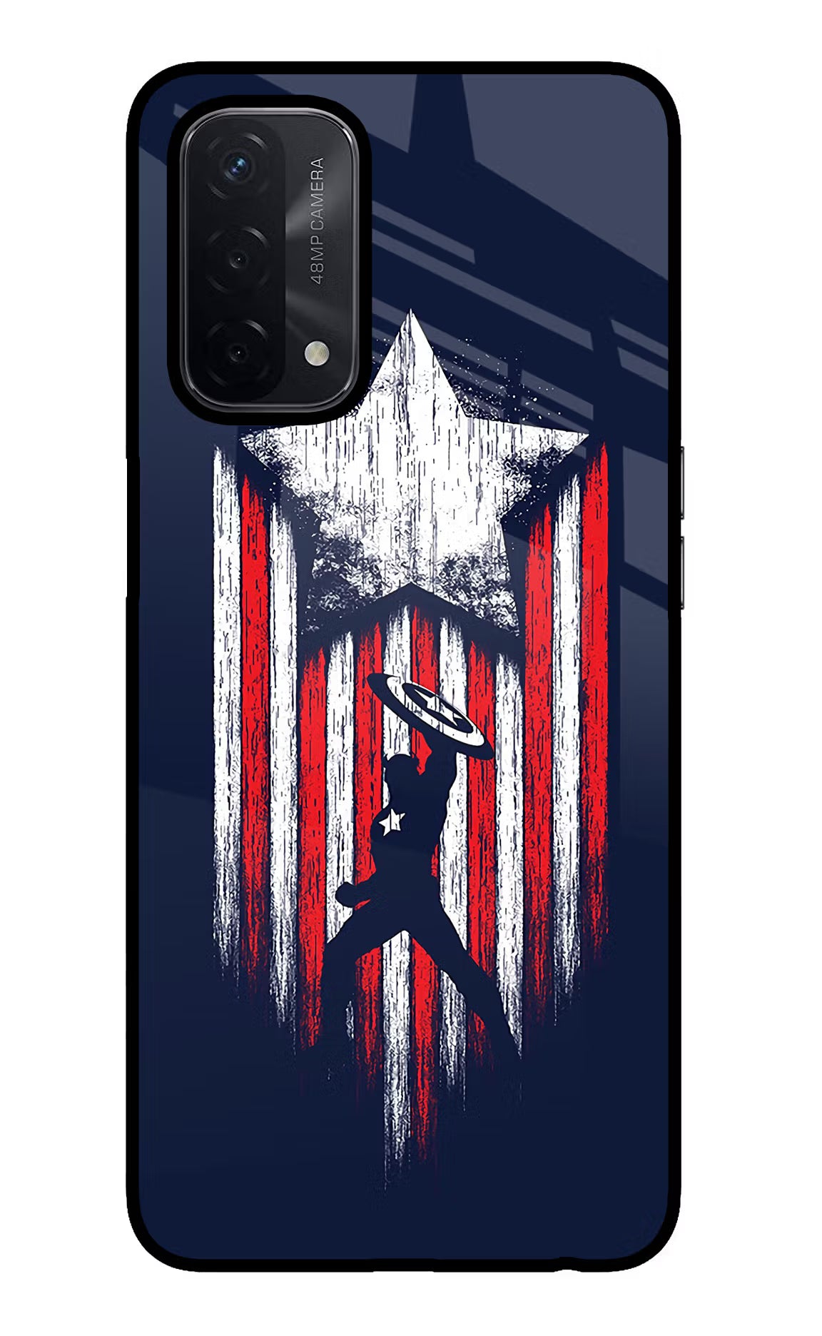 Captain America Marvel Art Oppo A74 5G Back Cover - Captain America Marvel Art Oppo A74 5G Glass Case Back Cover by Casekaro Captain America Marvel Art Oppo A74 5G Glass Case Back Cover by Casekaro