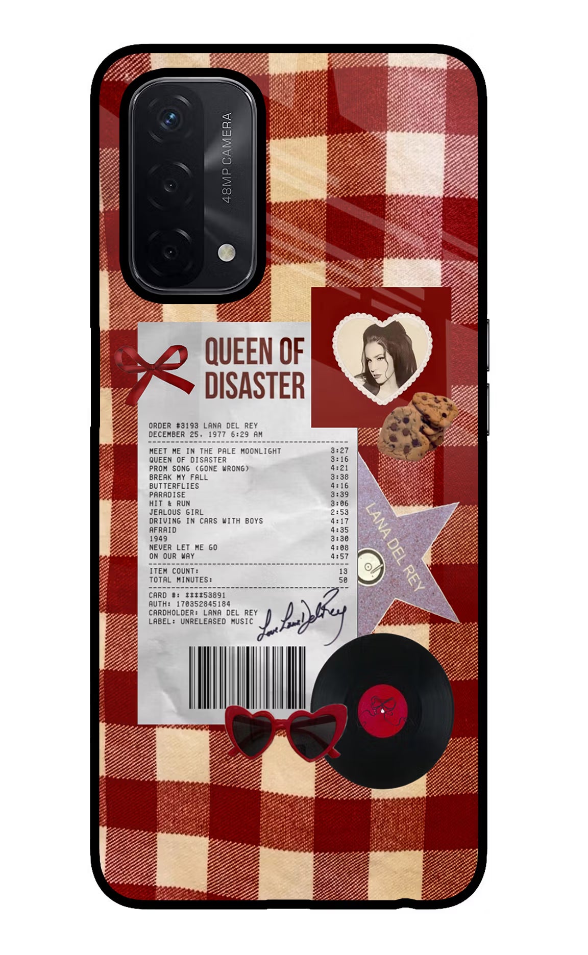 Queen of Disaster Oppo A74 5G Back Cover - Queen of Disaster Oppo A74 5G Glass Case Back Cover by Casekaro Queen of Disaster Oppo A74 5G Glass Case Back Cover by Casekaro