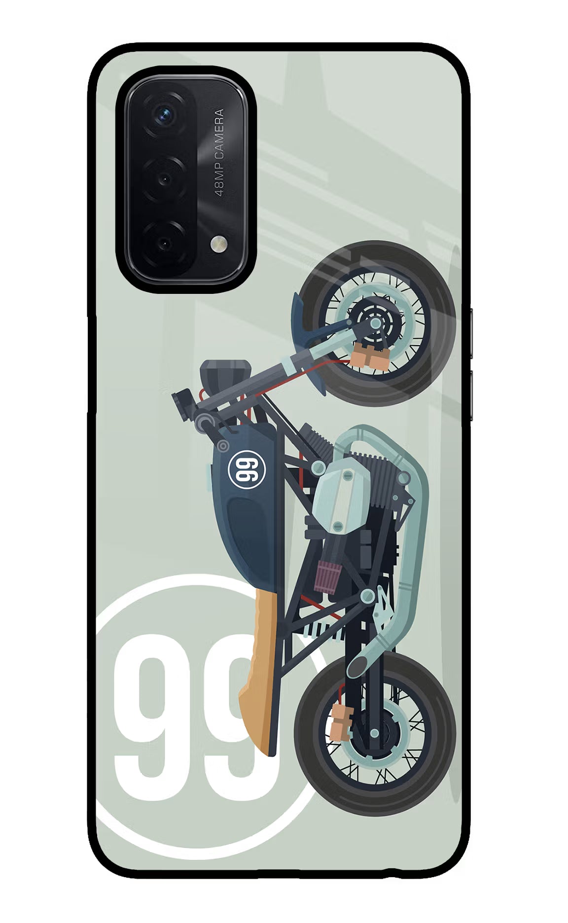 Classic Cafe Racer 99 Oppo A74 5G Glass Case - Classic Cafe Racer 99 Oppo A74 5G Glass Case Classic Cafe Racer 99 Oppo A74 5G Glass Case