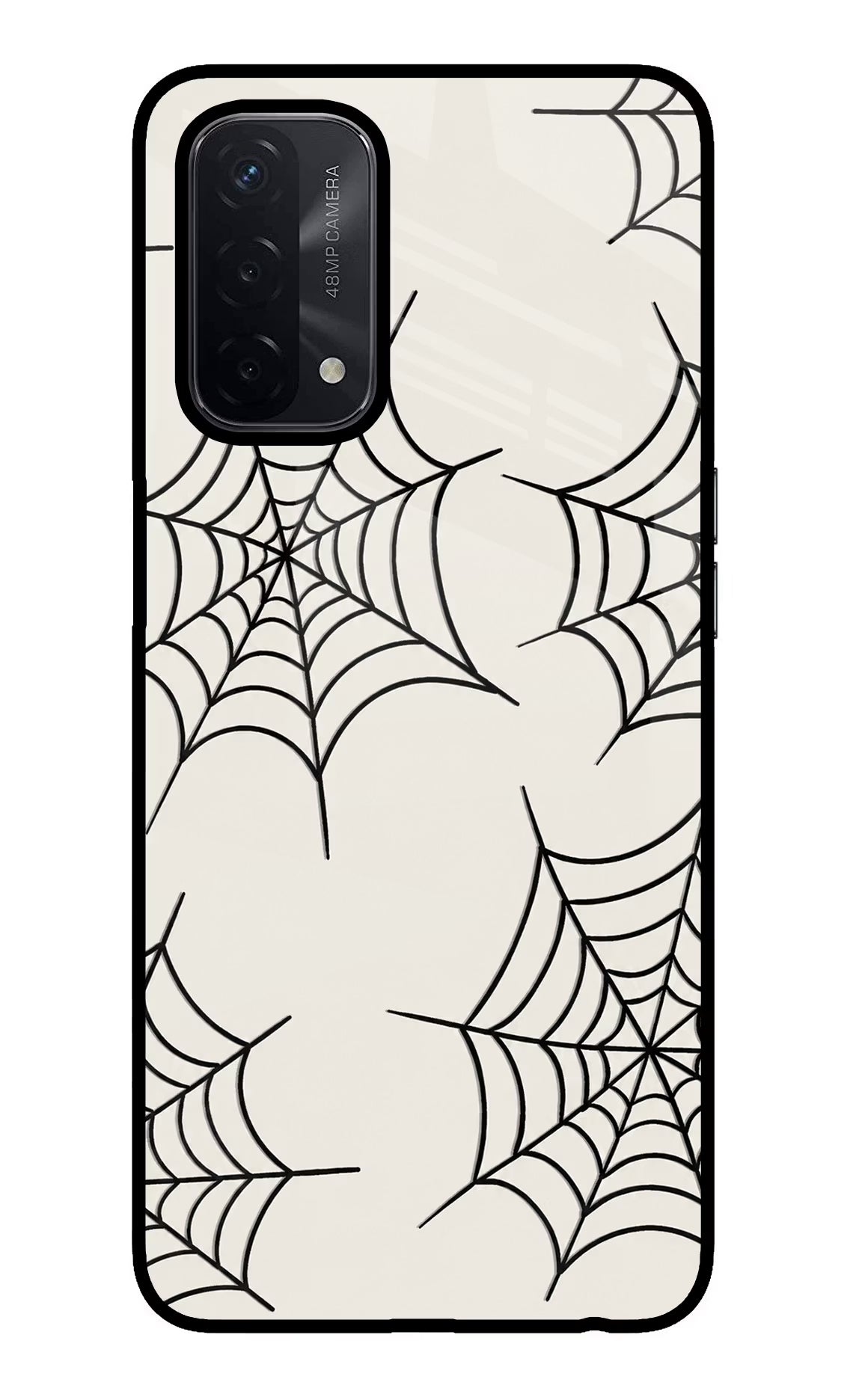 Spider Web Oppo A74 5G Glass Case - Spider Web Oppo A74 5G Glass Case Spider Web Oppo A74 5G Glass Case
