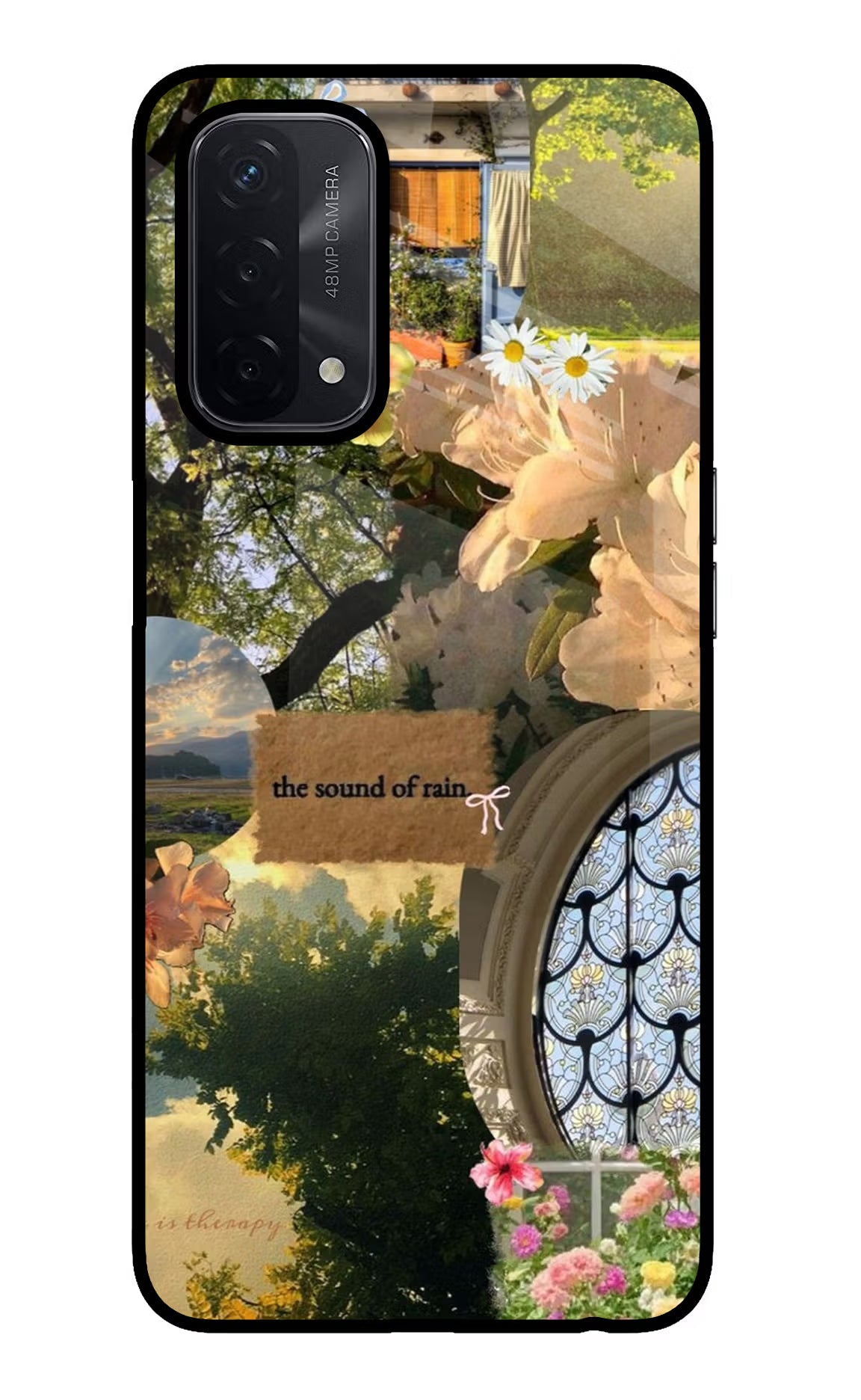 Rain Oppo A74 5G Glass Case - Rain Oppo A74 5G Glass Case Rain Oppo A74 5G Glass Case